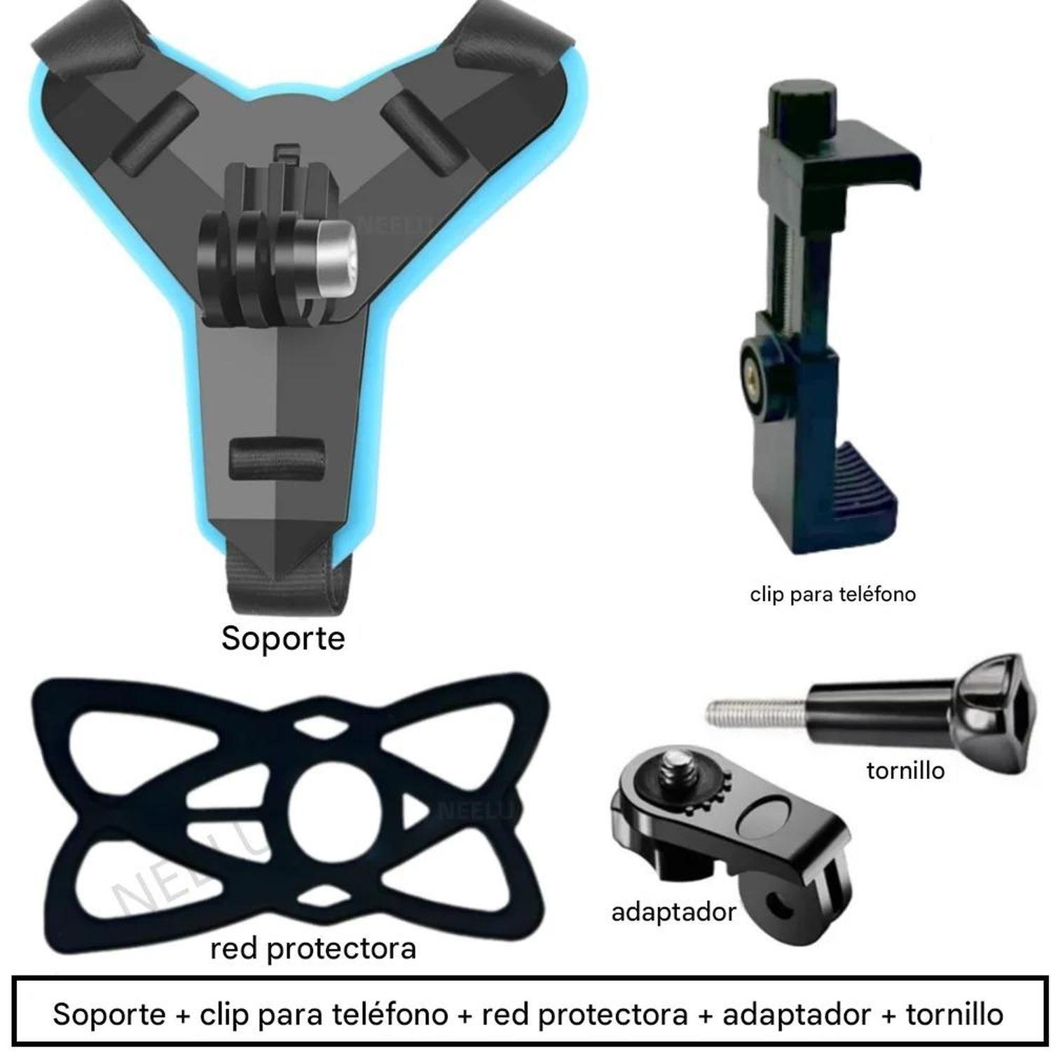 Montura de mentón para casco moto c/ adaptador GoPro-2