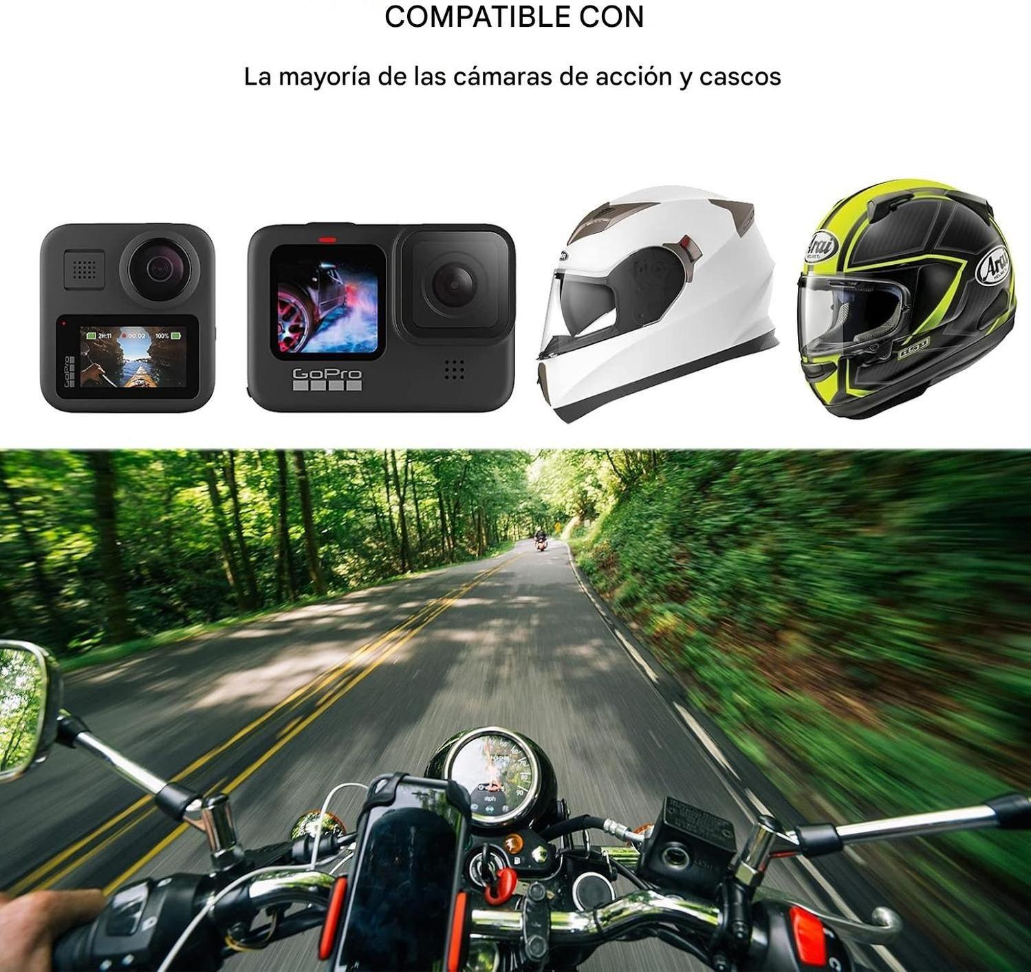 Montura de mentón para casco moto c/ adaptador GoPro-7