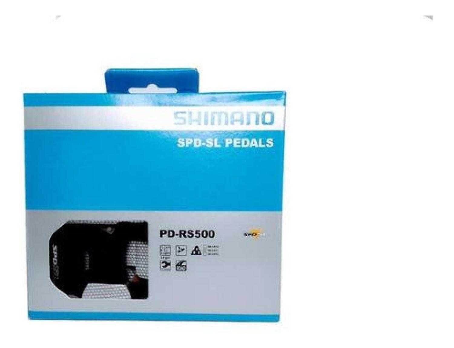 Pedales De Ruta Shimano Pd-rs500 Original + Calas Negro-4