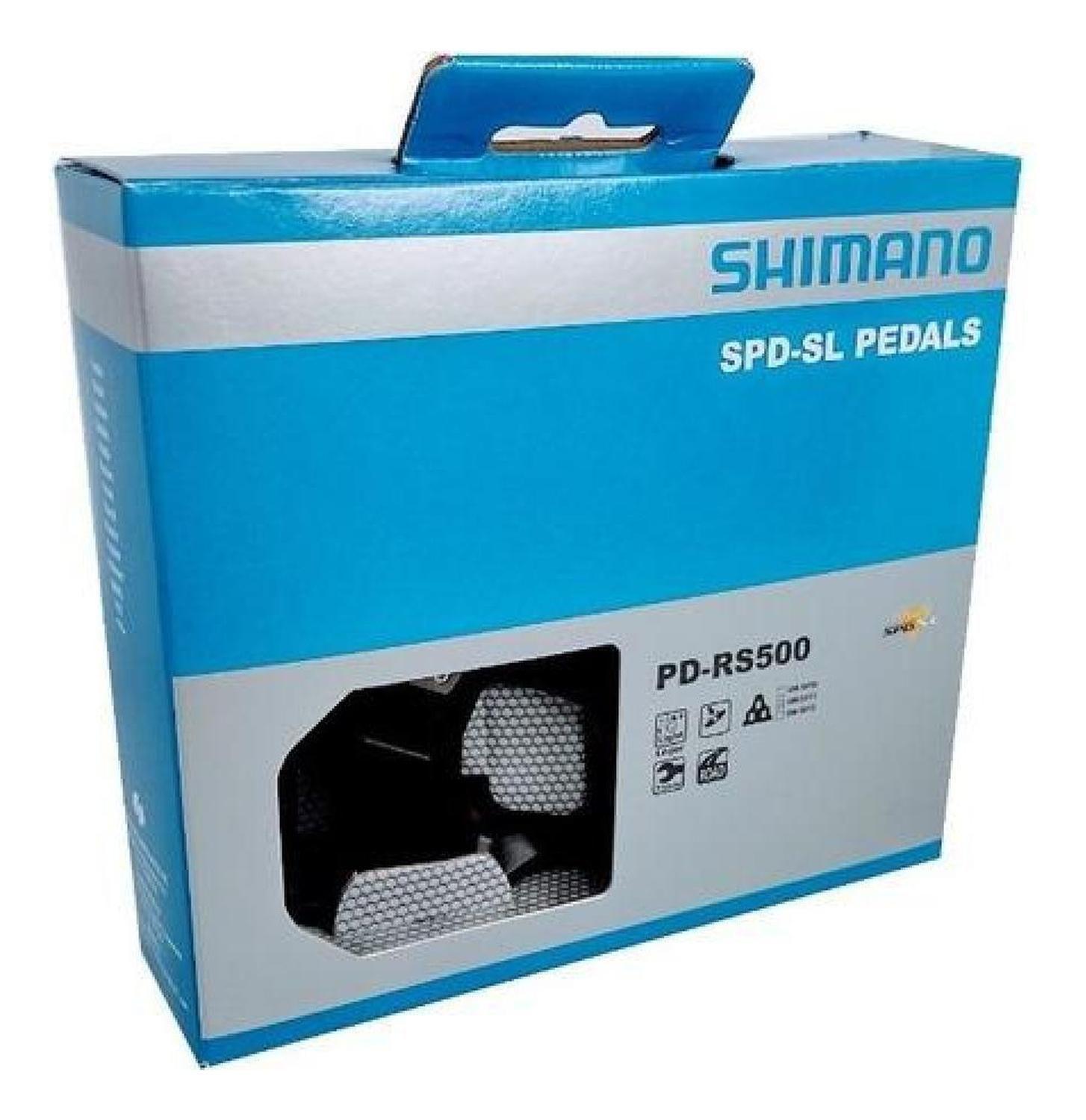 Pedales De Ruta Shimano Pd-rs500 Original + Calas Negro-5