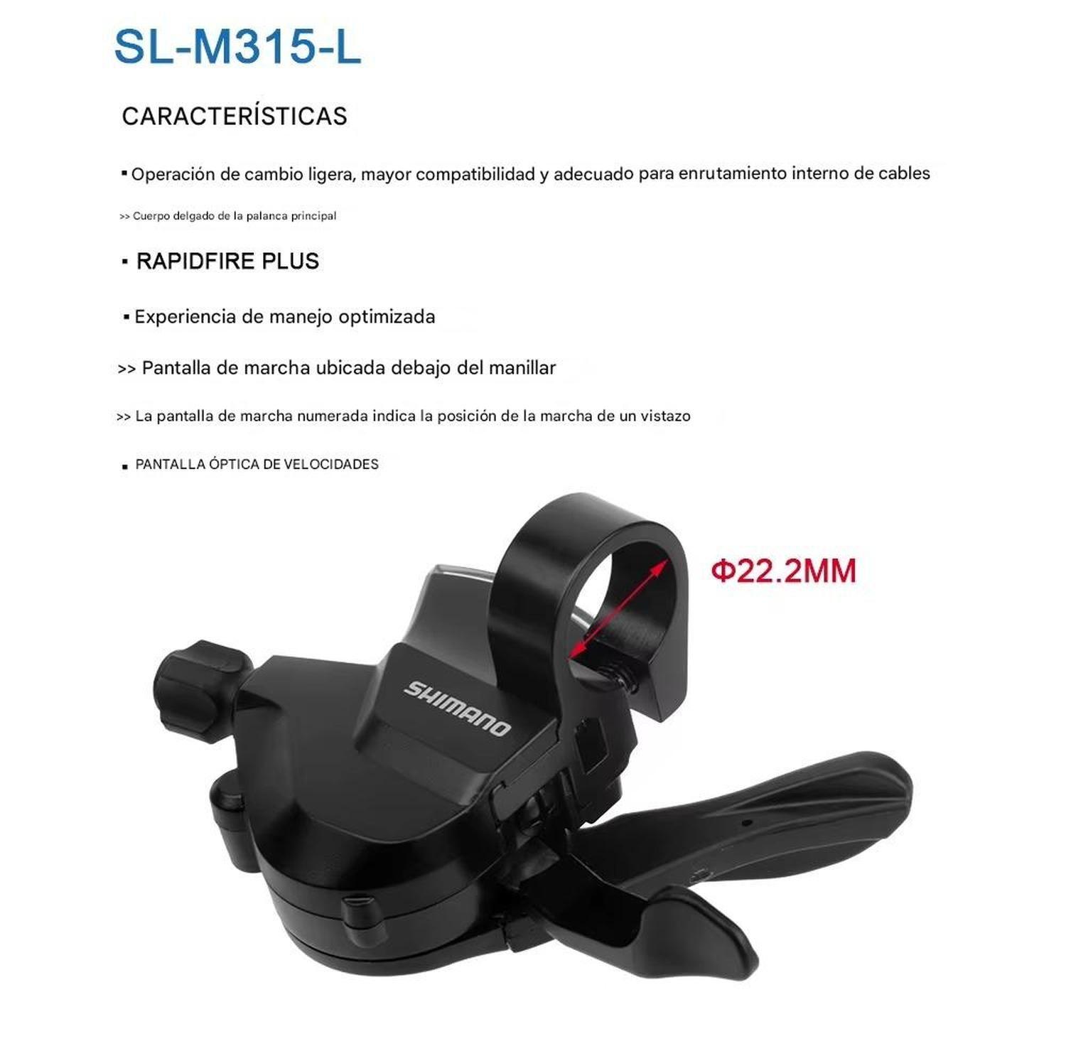 Kit Manillas Cambio Shimano Altus SL‑M315 Par 3x8 MTB-2