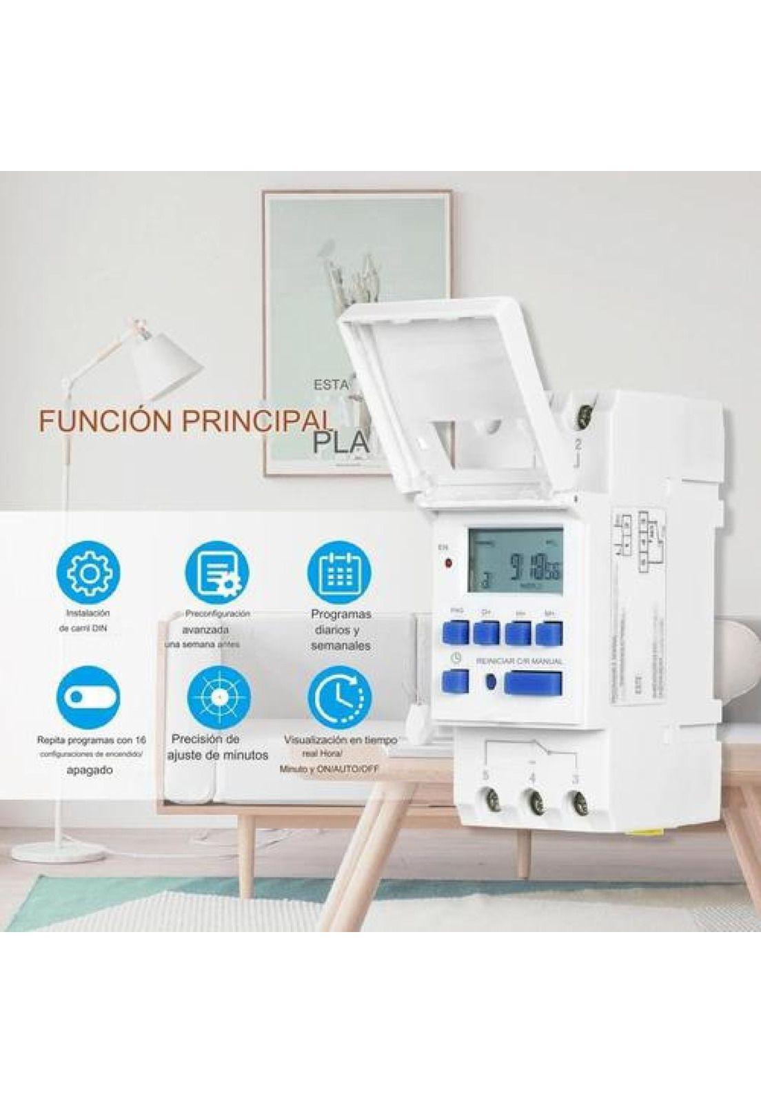 Timer Din Automático Programable Digital Temporizador 220v-1