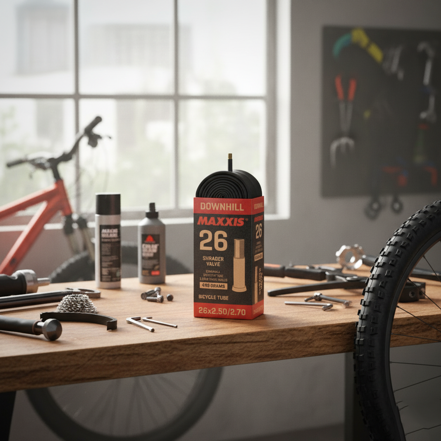 Cámara Maxxis Downhill 26x2.50/2.70 Válvula Auto Negro-3