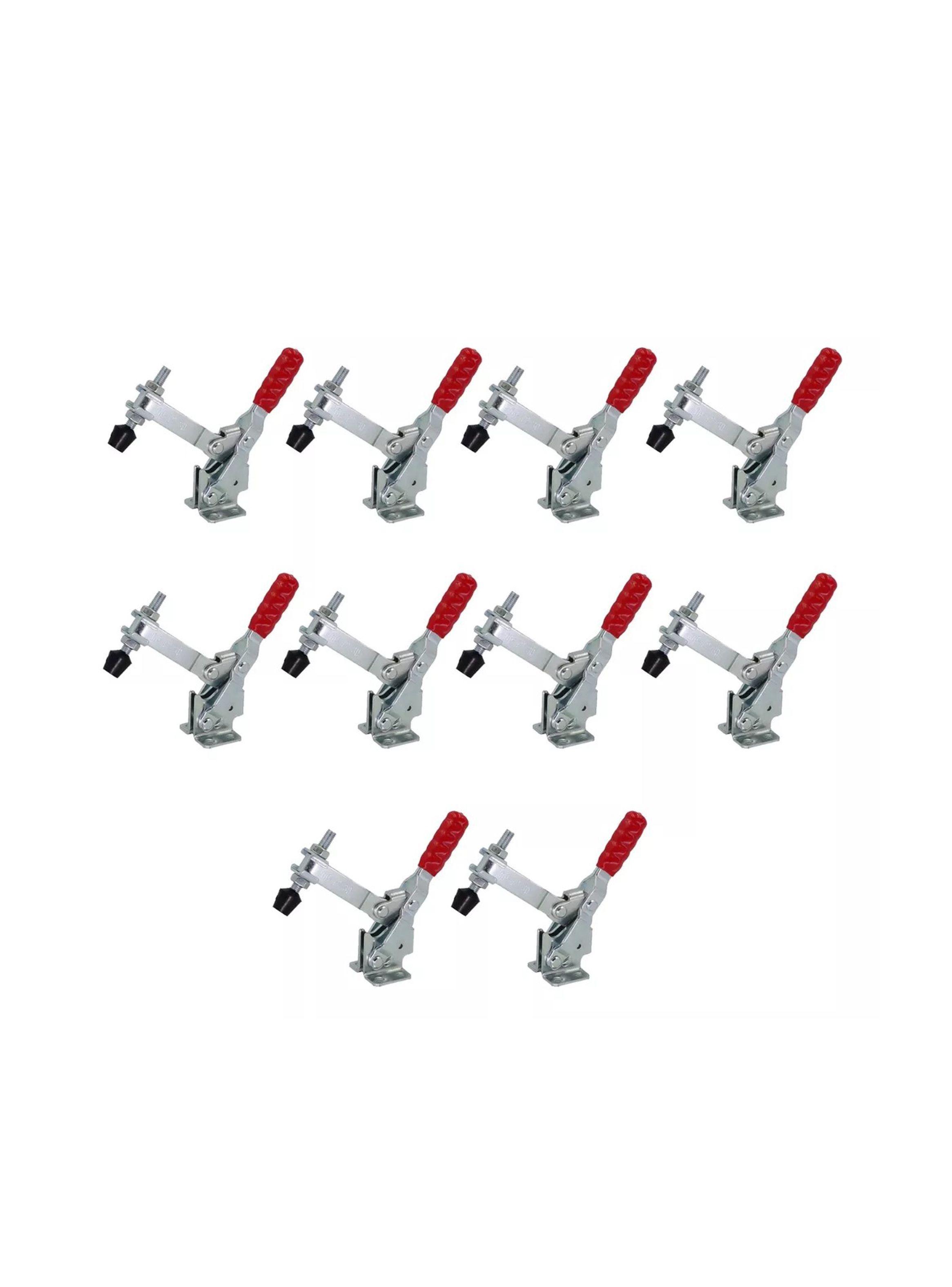 Pack 10 Clamp Presión Vertical Gh-12130 227kg Tirador Rápido-0