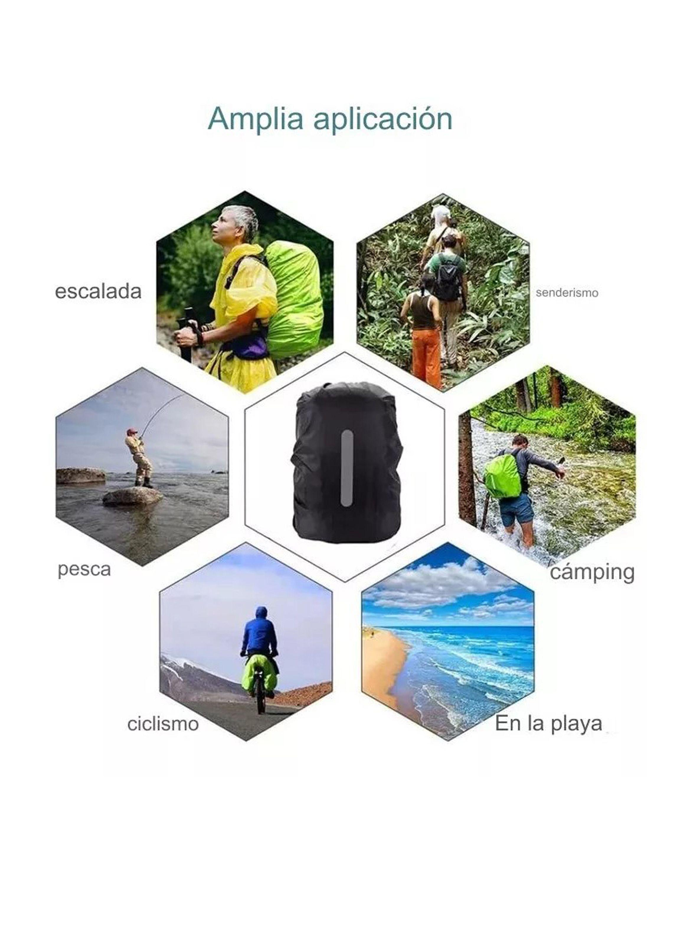Funda Cubre Mochila Impermeable Reflectante 8-17 Litros-4