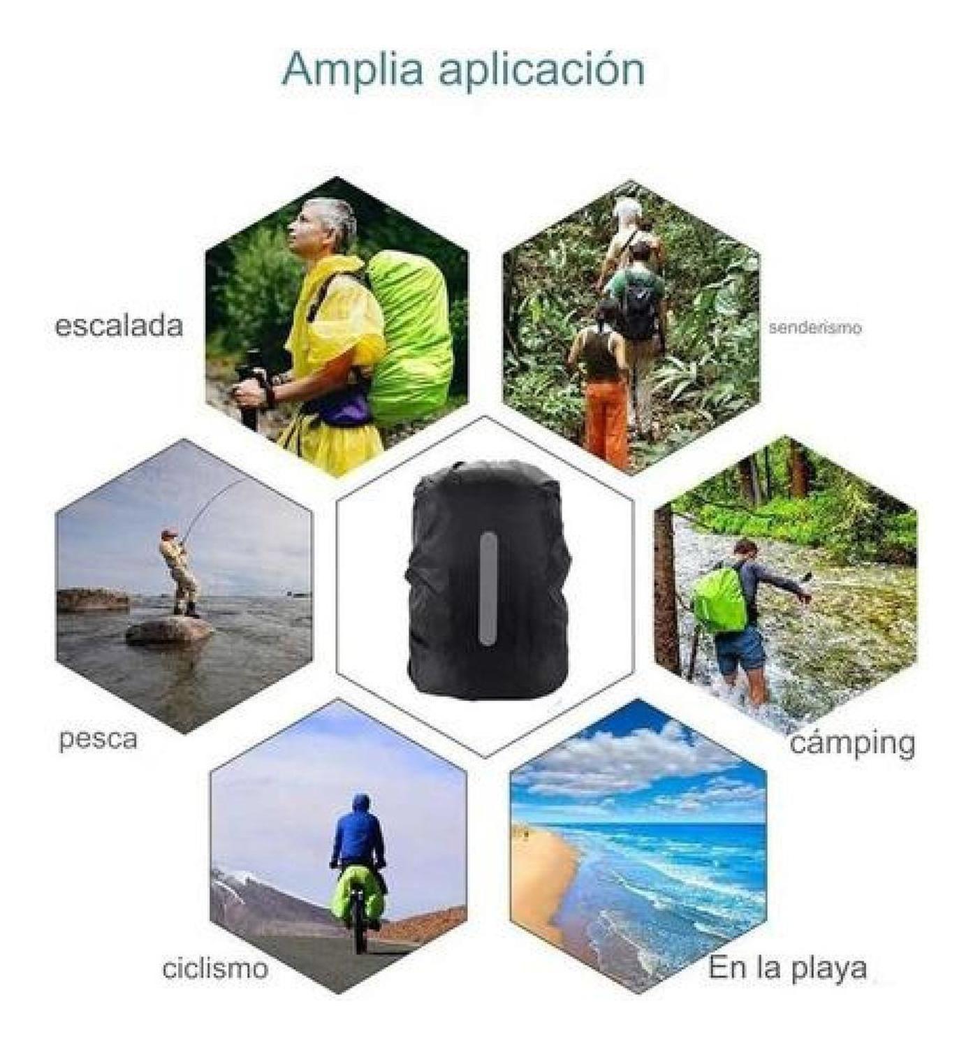 Funda Cubre Mochila Impermeable Reflectante 8-17 Litros-5
