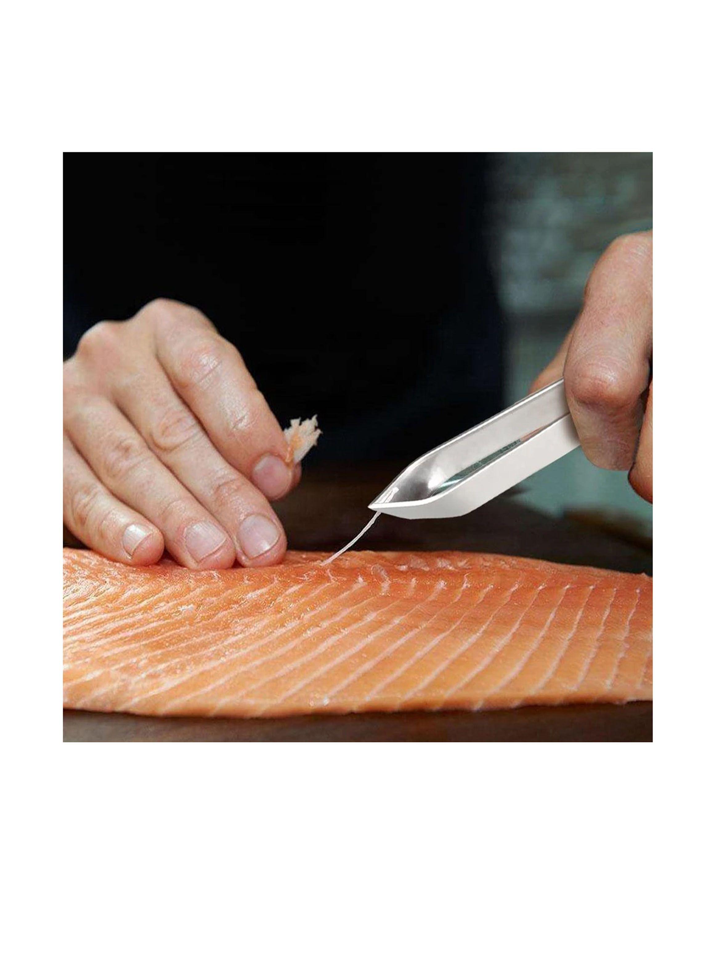 Pinza De Acero De Cocina Para Pescado Chef Gastronomía-4