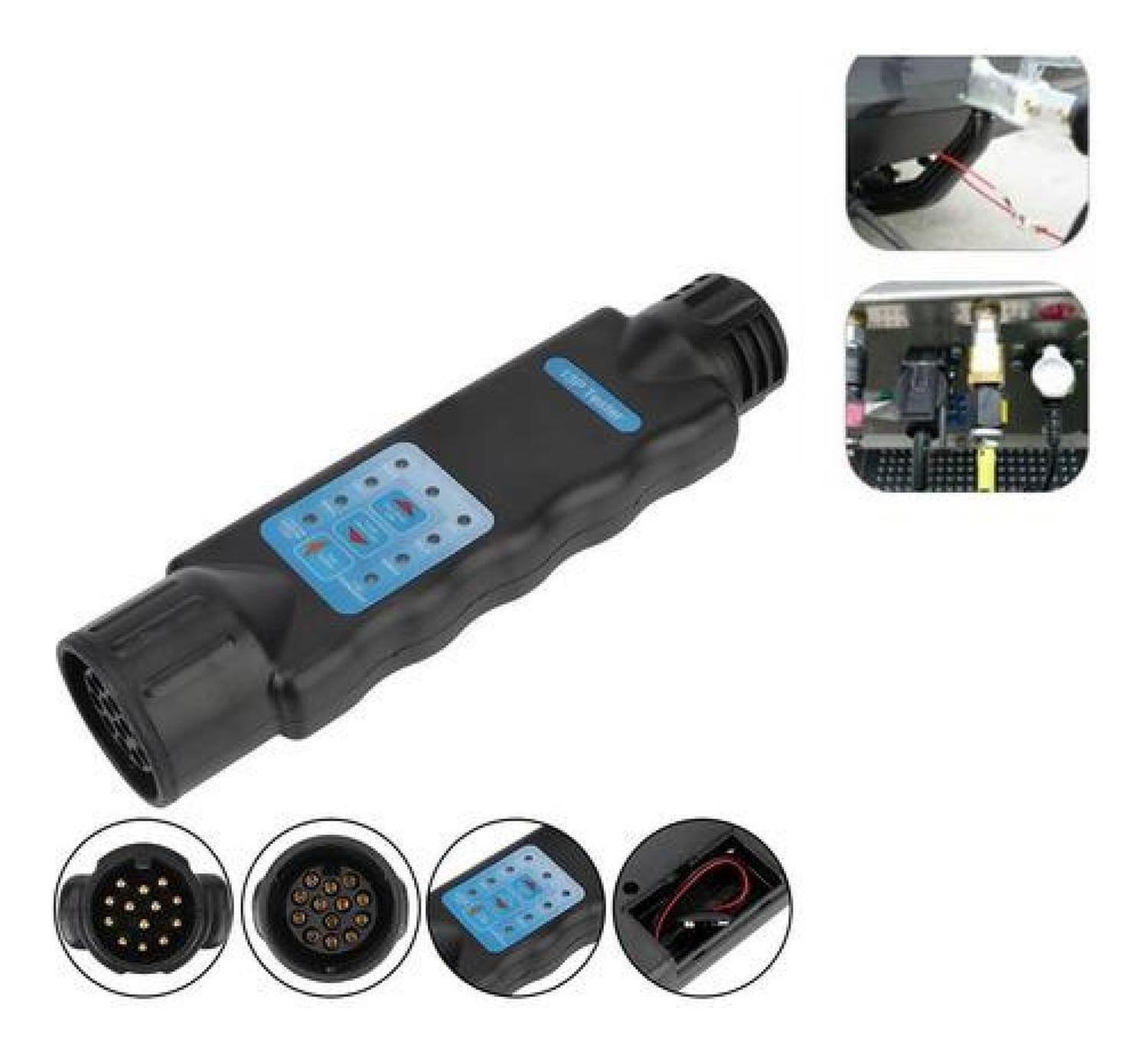 Tester 13 Pin Circuito Cableado Luces Enchufe Trailer Auto-0