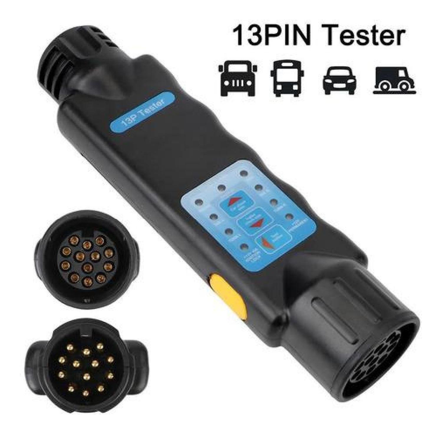Tester 13 Pin Circuito Cableado Luces Enchufe Trailer Auto-2