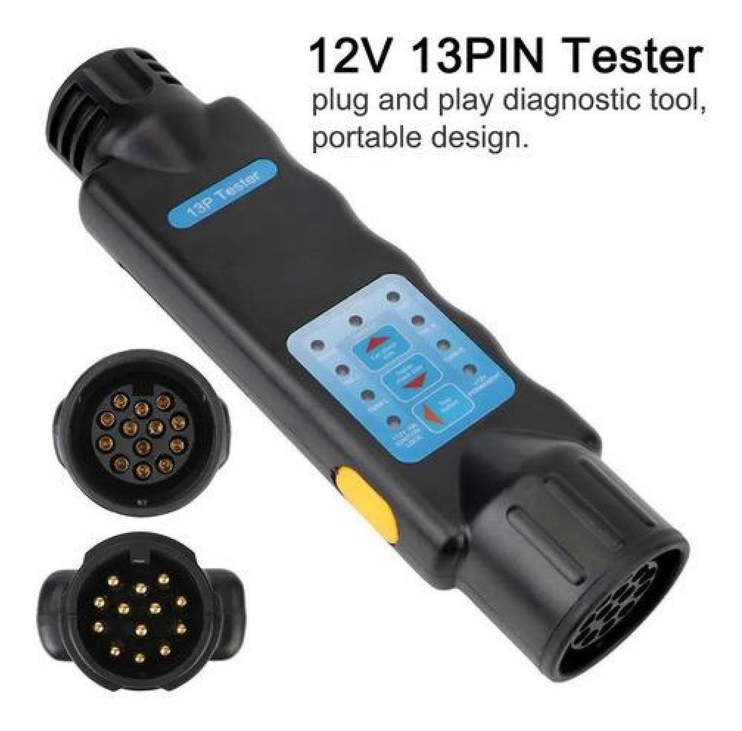 Tester 13 Pin Circuito Cableado Luces Enchufe Trailer Auto-7