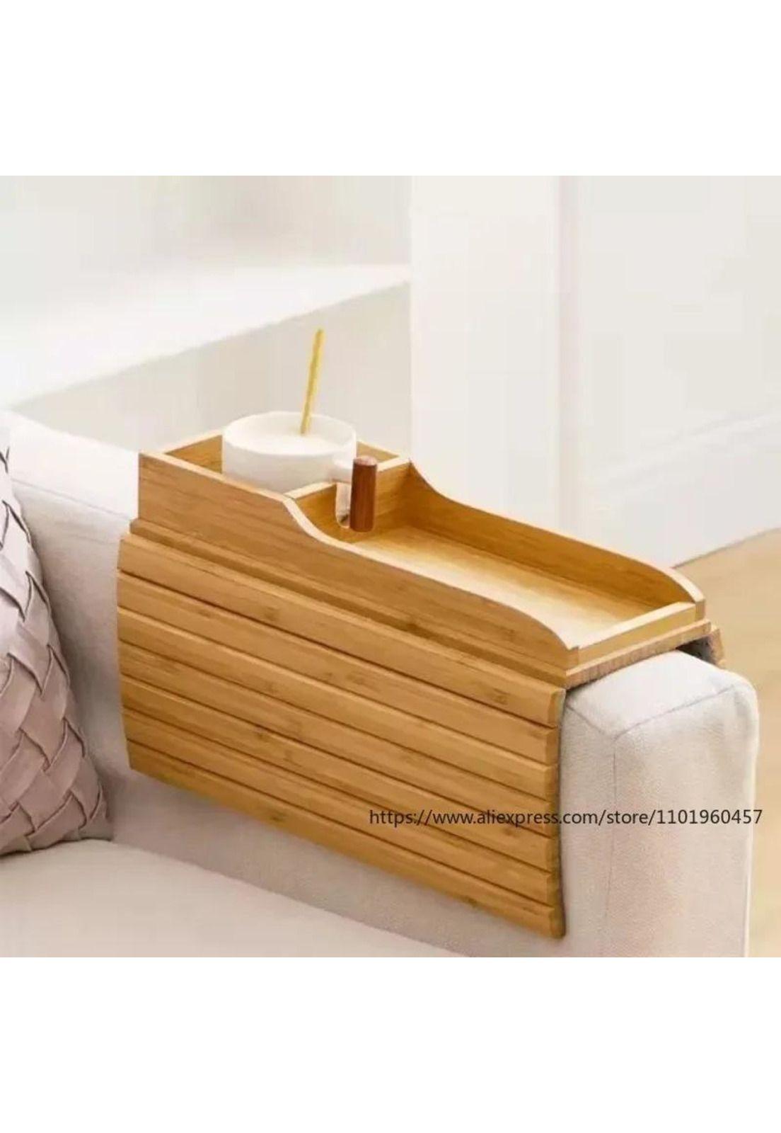 Organizador reposabrazos sofá bambú portavasos lateral-1