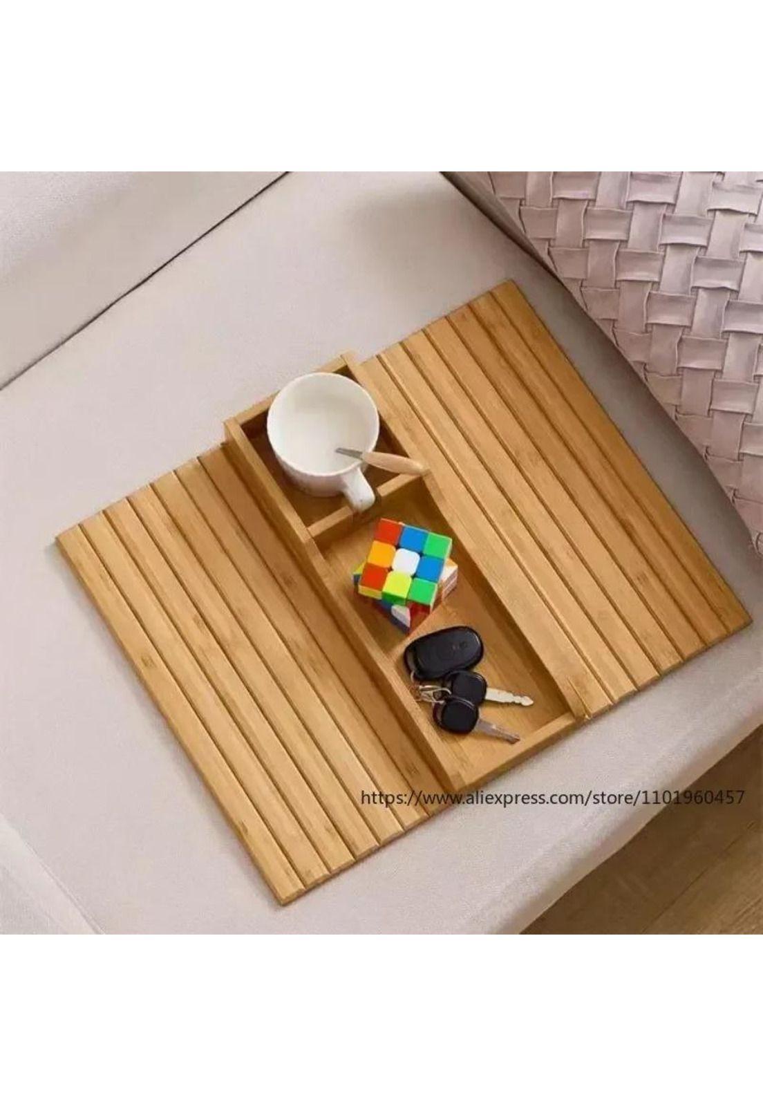 Organizador reposabrazos sofá bambú portavasos lateral-5