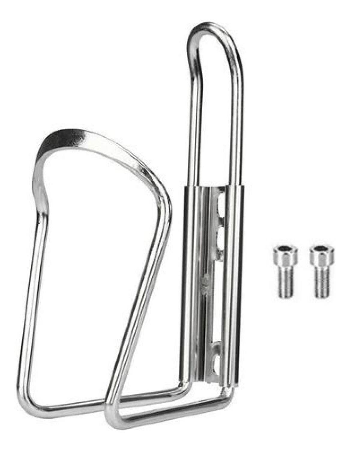 Portacaramagiola Aluminio Soporte Botella Ciclismo Ruta Mtb Plateado-2