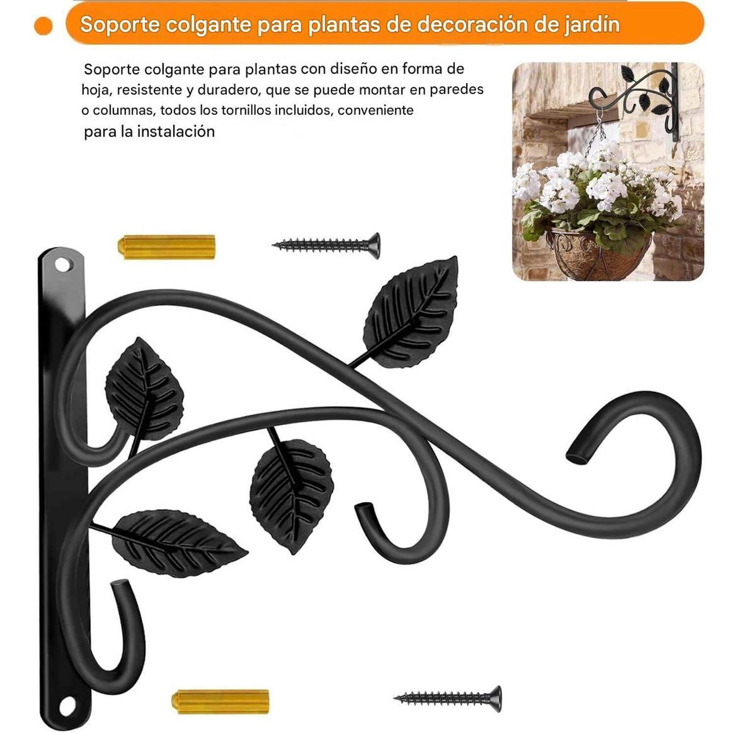 Soporte Colgante Plantas Metal Macetero Exterior Jardin-1
