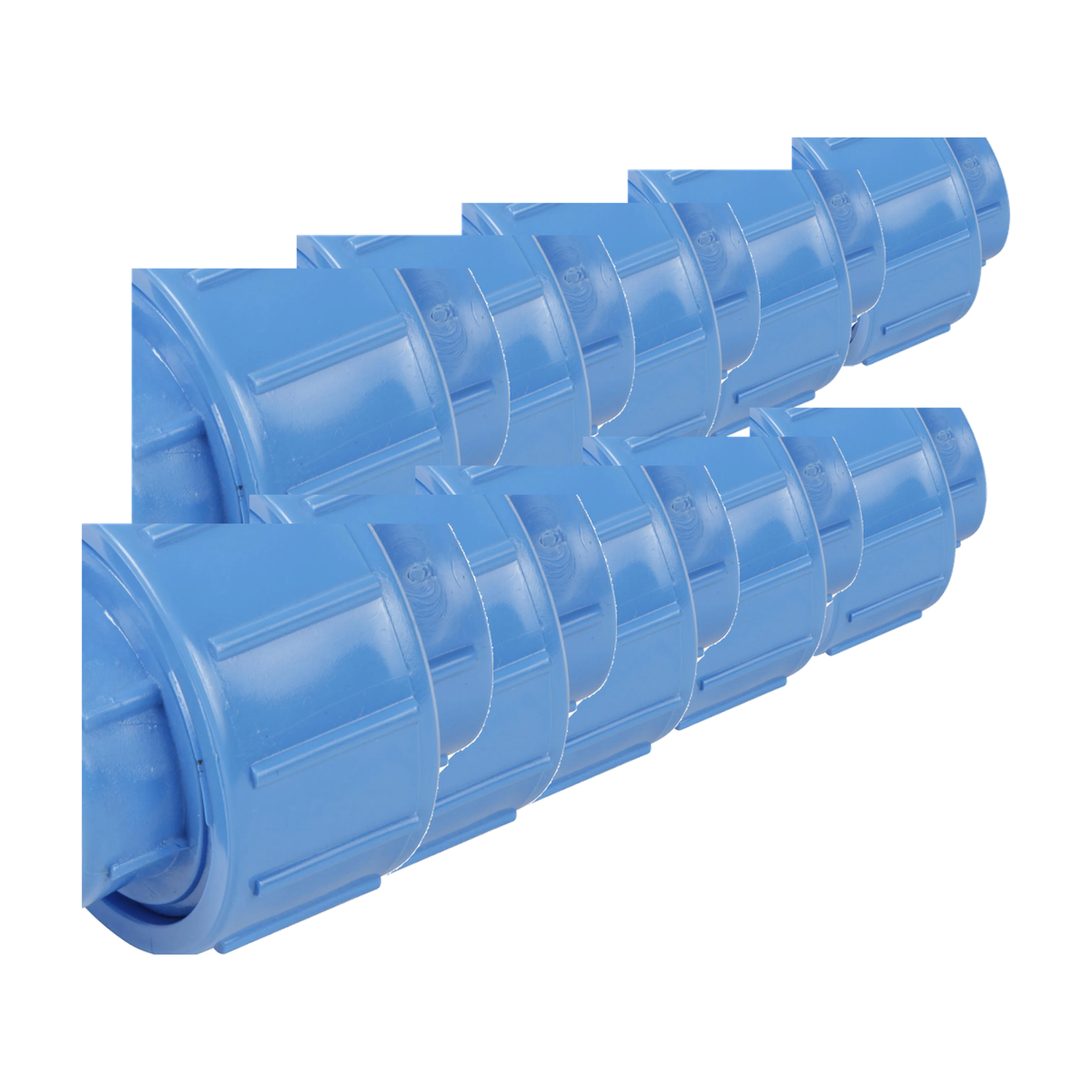 Pack 10 Unión Americana PVC 20mm PN10 Cementar Azul CESMEC-0