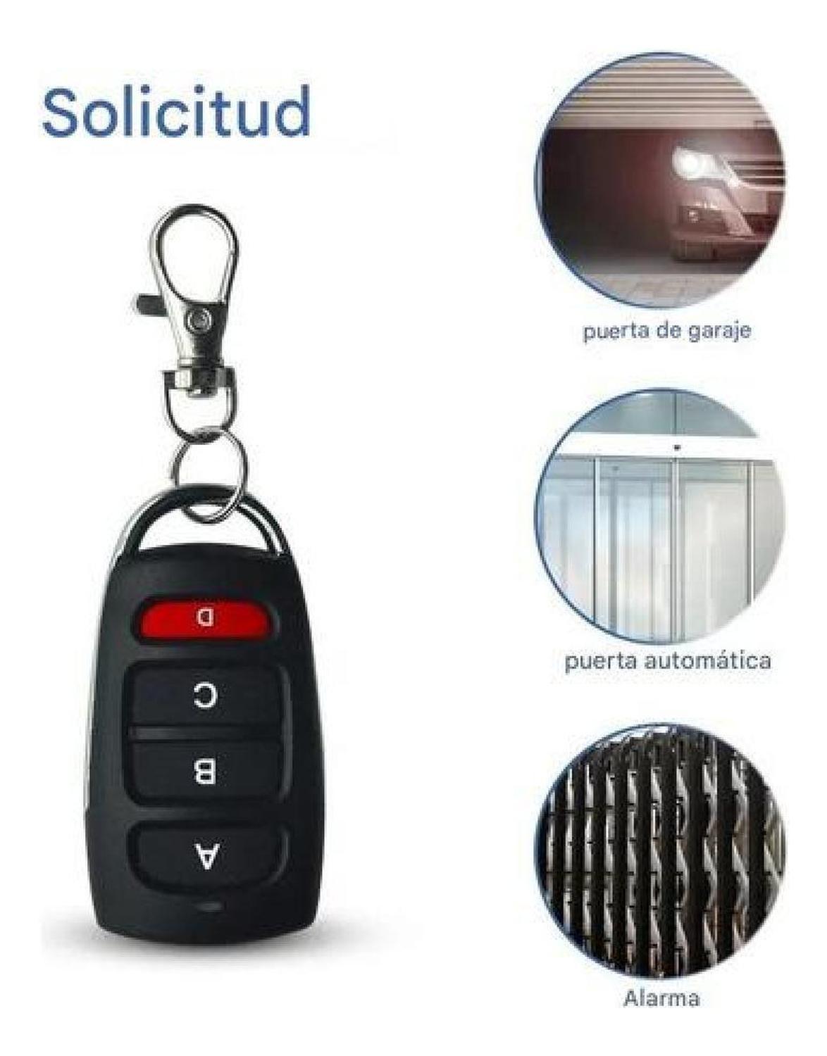 Control Remoto Universal 100 Metros Porton Electrico Auto Negro-7