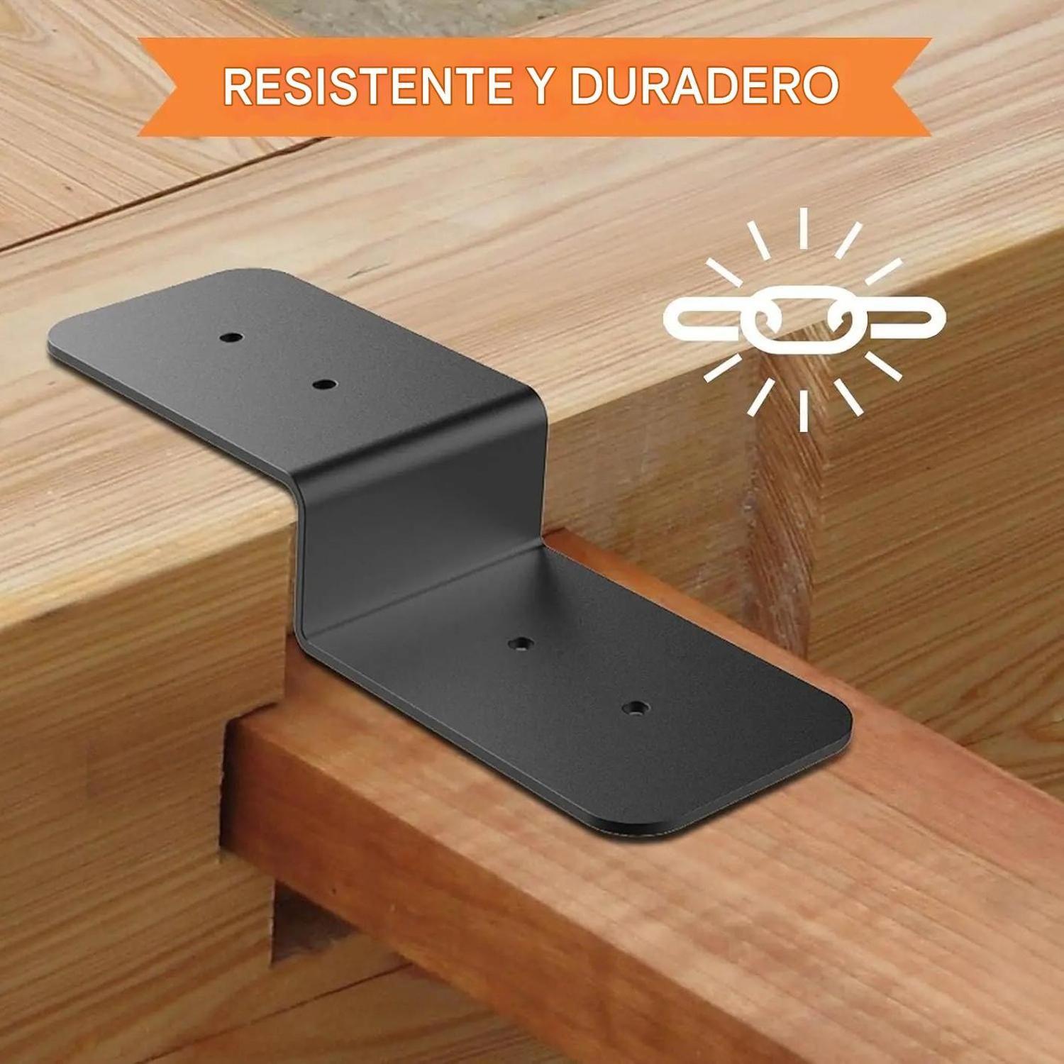 Soporte Metálico Z Conector Madera Viga Pérgola 6 Pulgadas-2
