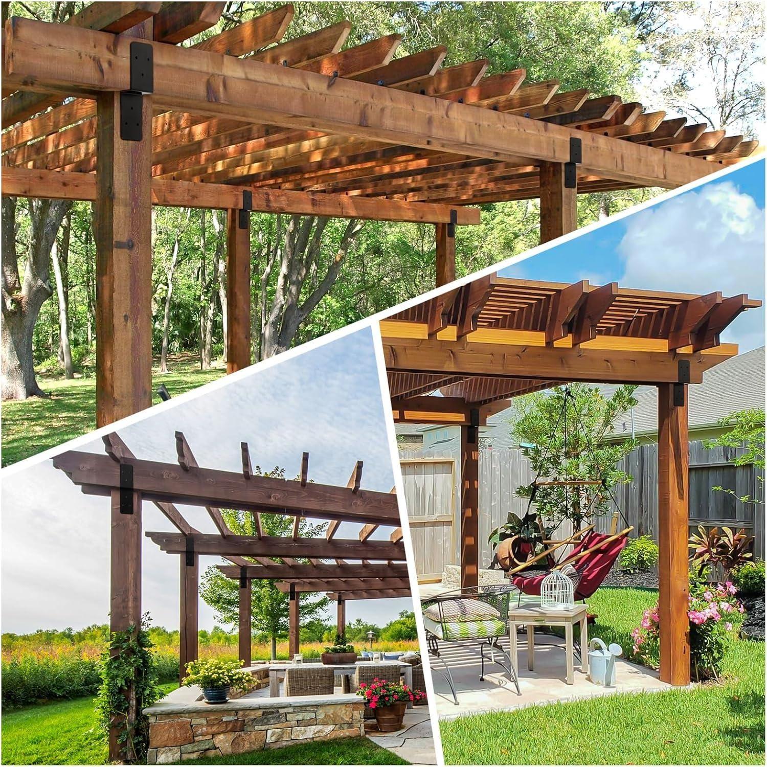 Soporte Metálico Z Conector Madera Viga Pérgola 6 Pulgadas-4