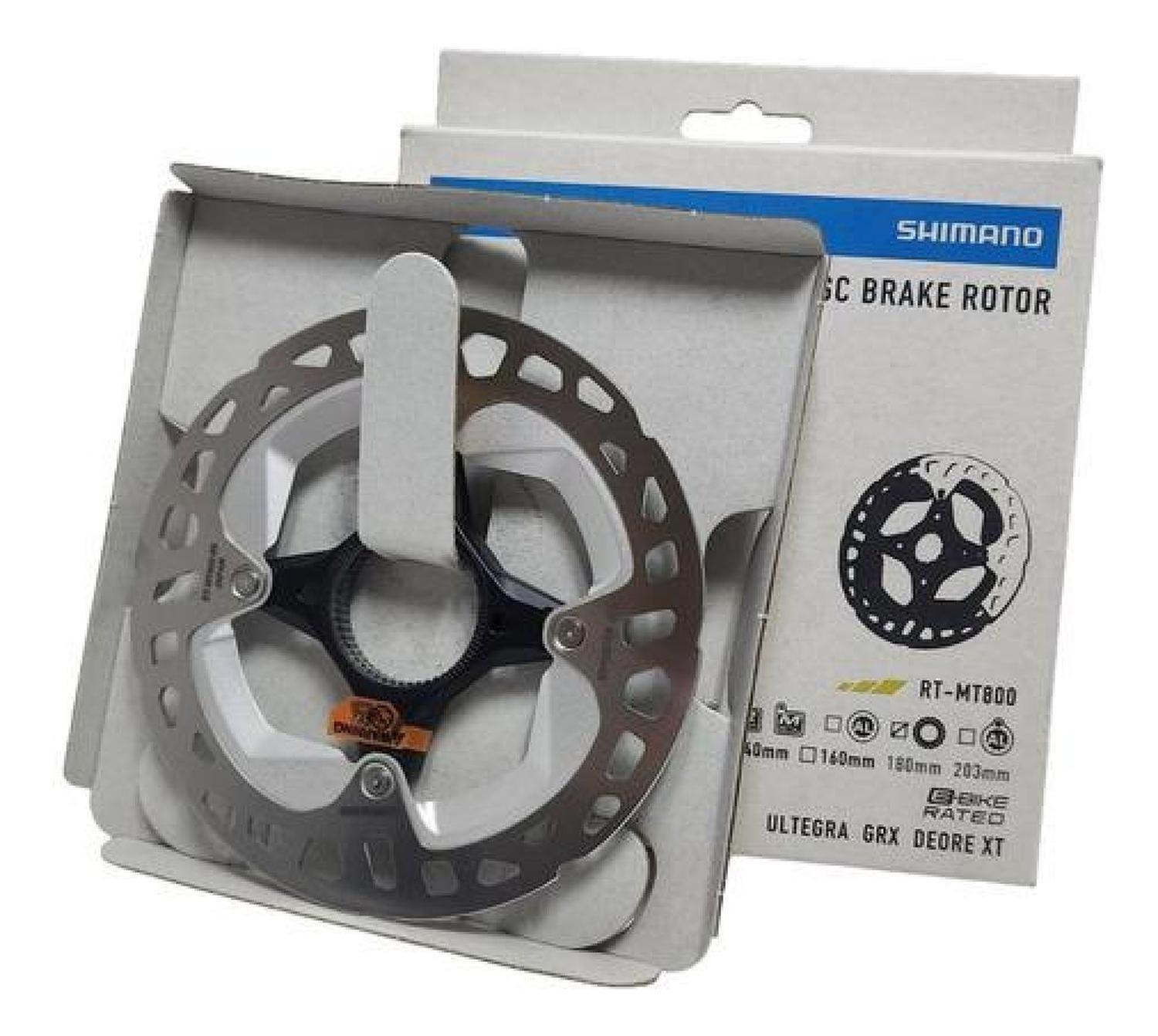 Disco Freno Rotor 140mm Mt800 Deore Grx Ultegra Center Lock - Plateado/negro-1