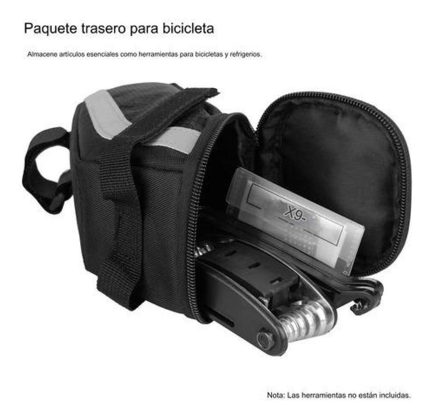 Bolso Trasero 1.5 Lt Tubo Sillín Impermeable Bicicleta Negro-4
