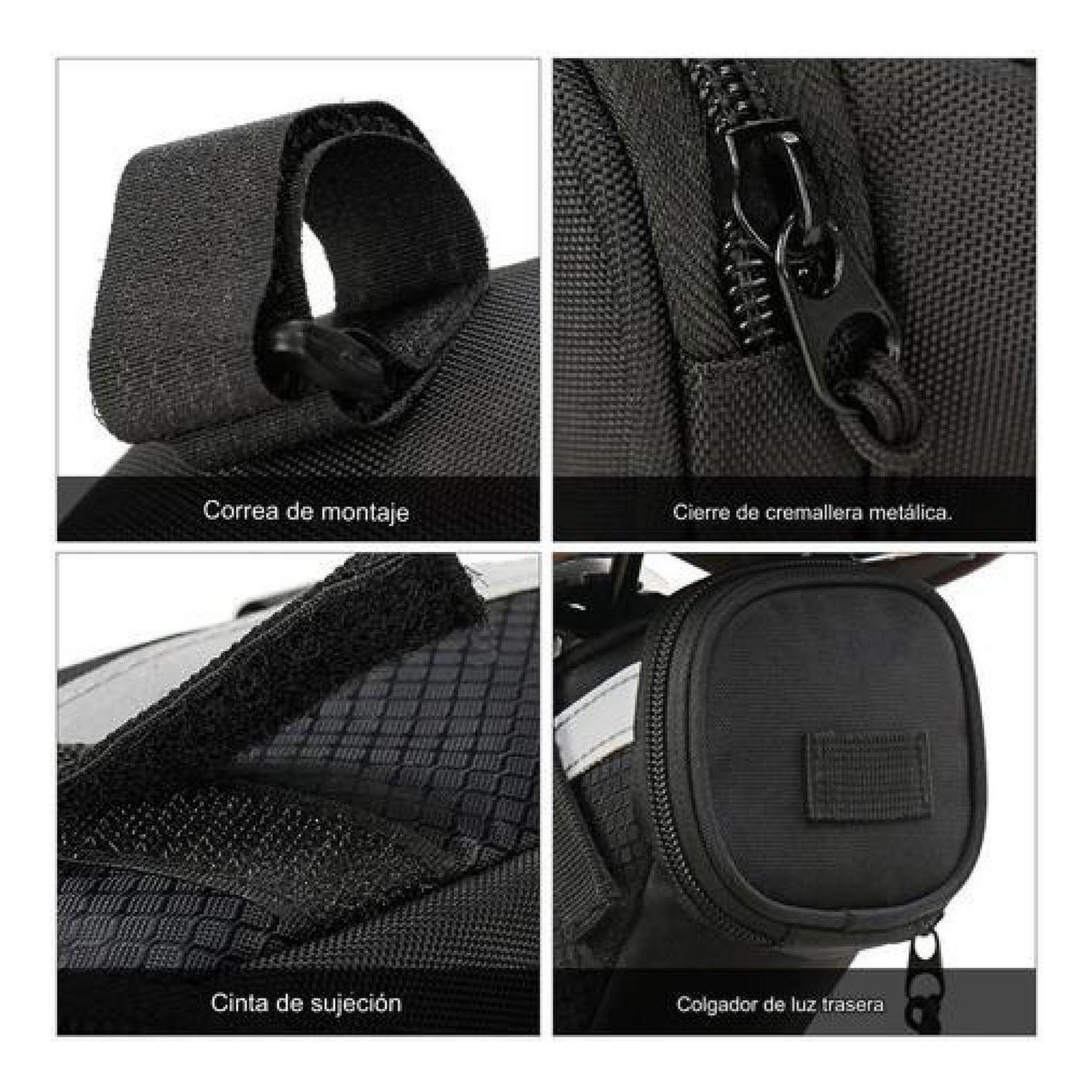 Bolso Trasero 1.5 Lt Tubo Sillín Impermeable Bicicleta Negro-7