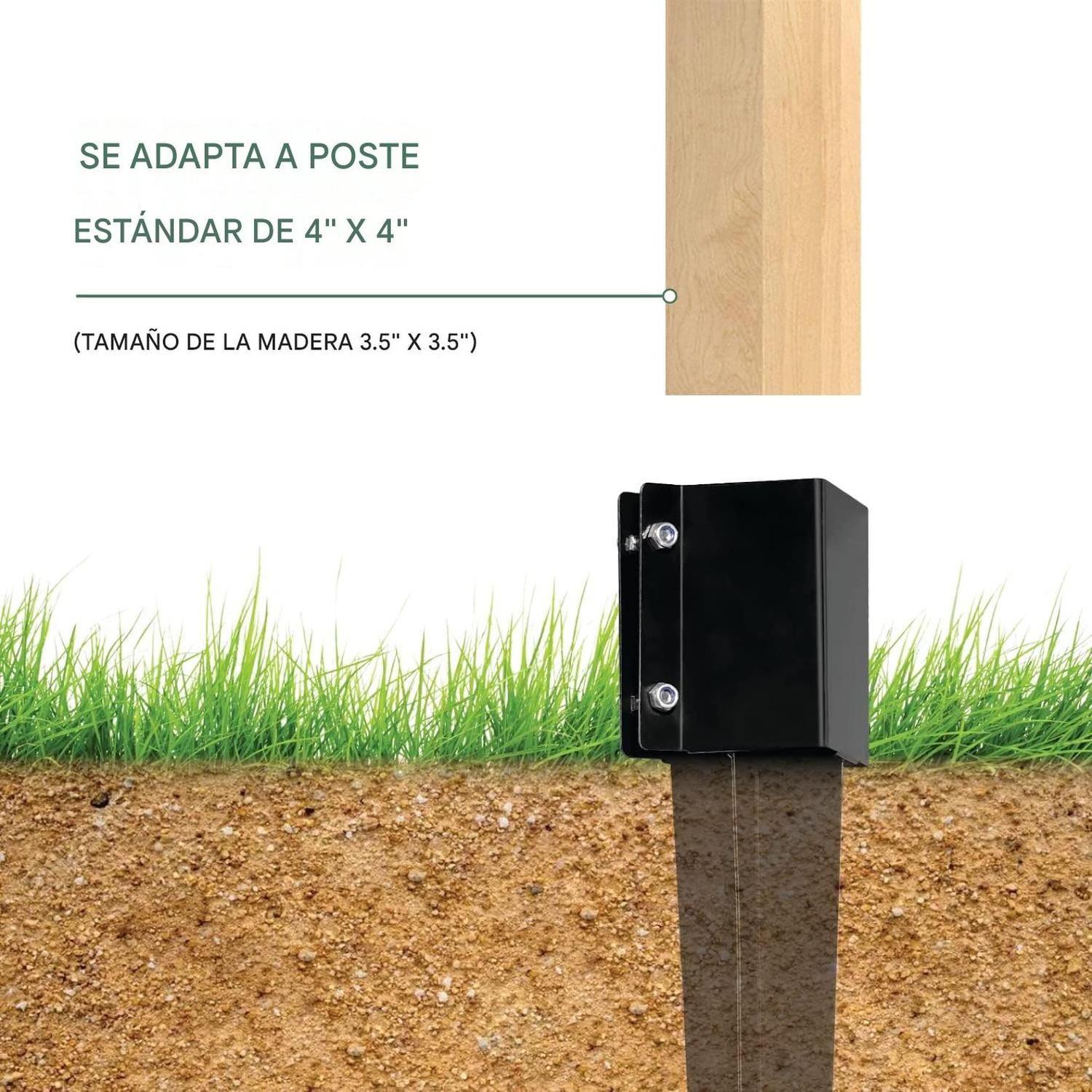 Estaca Anclaje Tierra Para Poste 4 Pulgadas Metálica-4