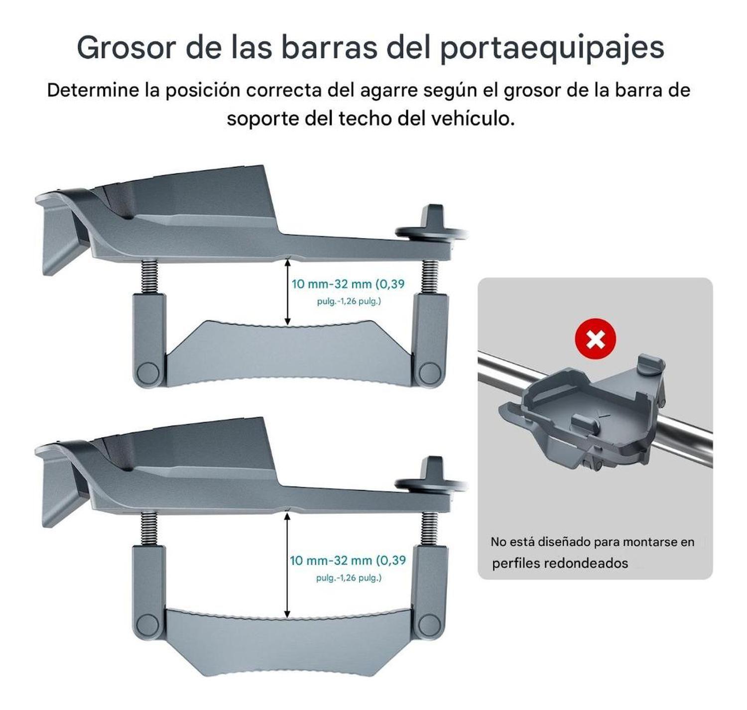 Soporte Starlink Mini Barra Porta Equipaje Aleación Aluminio - Gris-1