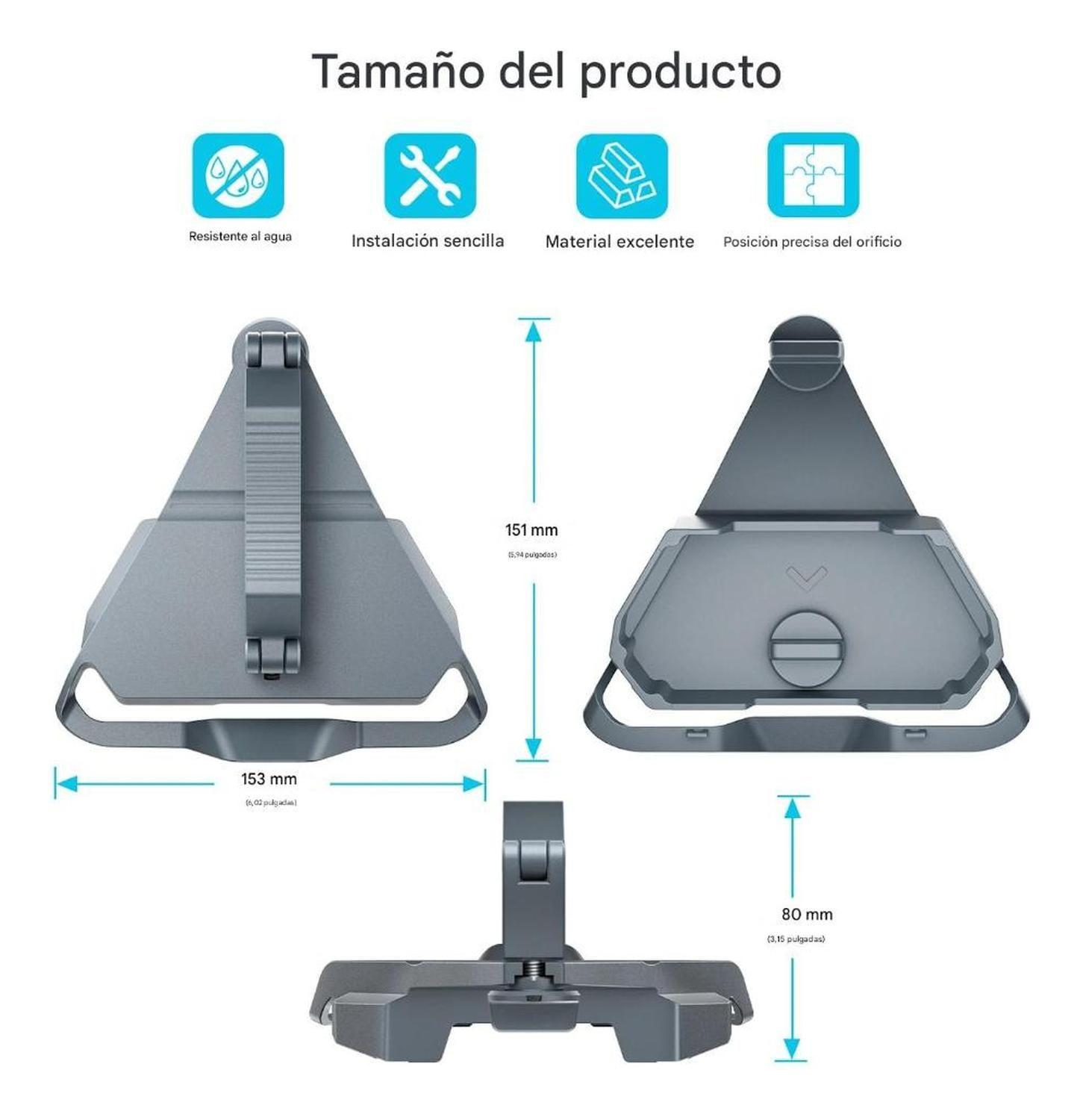 Soporte Starlink Mini Barra Porta Equipaje Aleación Aluminio - Gris-9