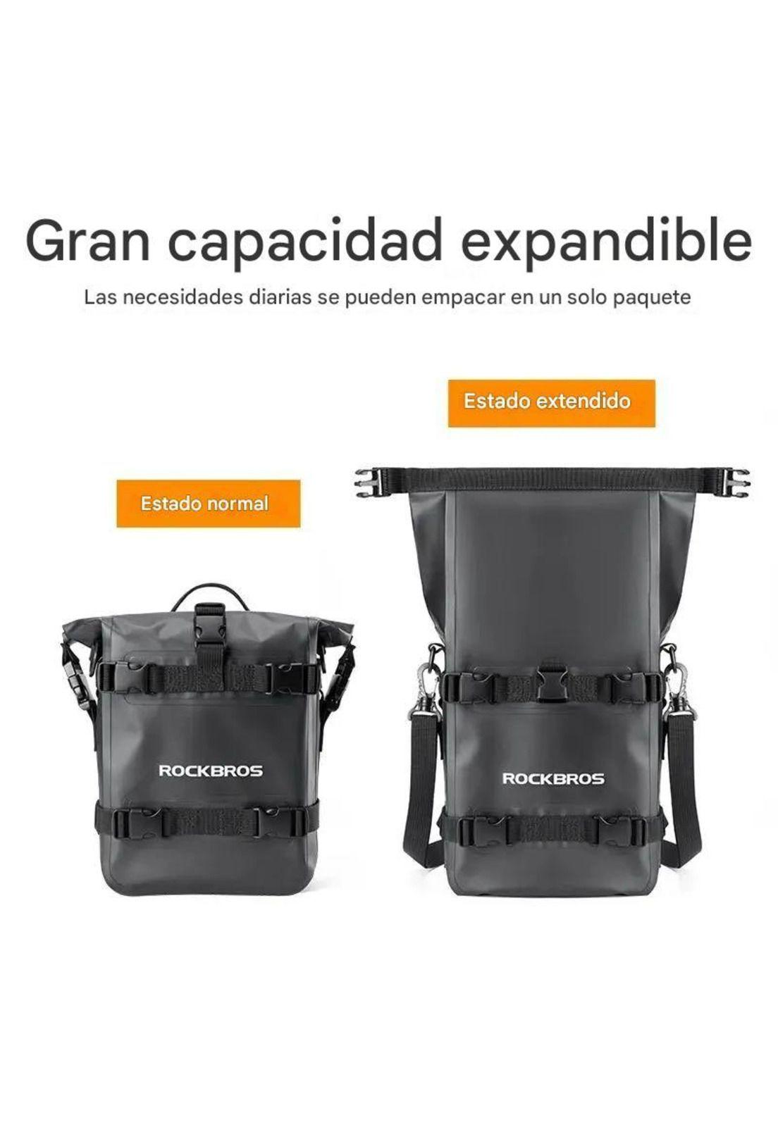 Alforja Rockbros Impermeable 5L Moto y Bolso Bandolera Viaje-2