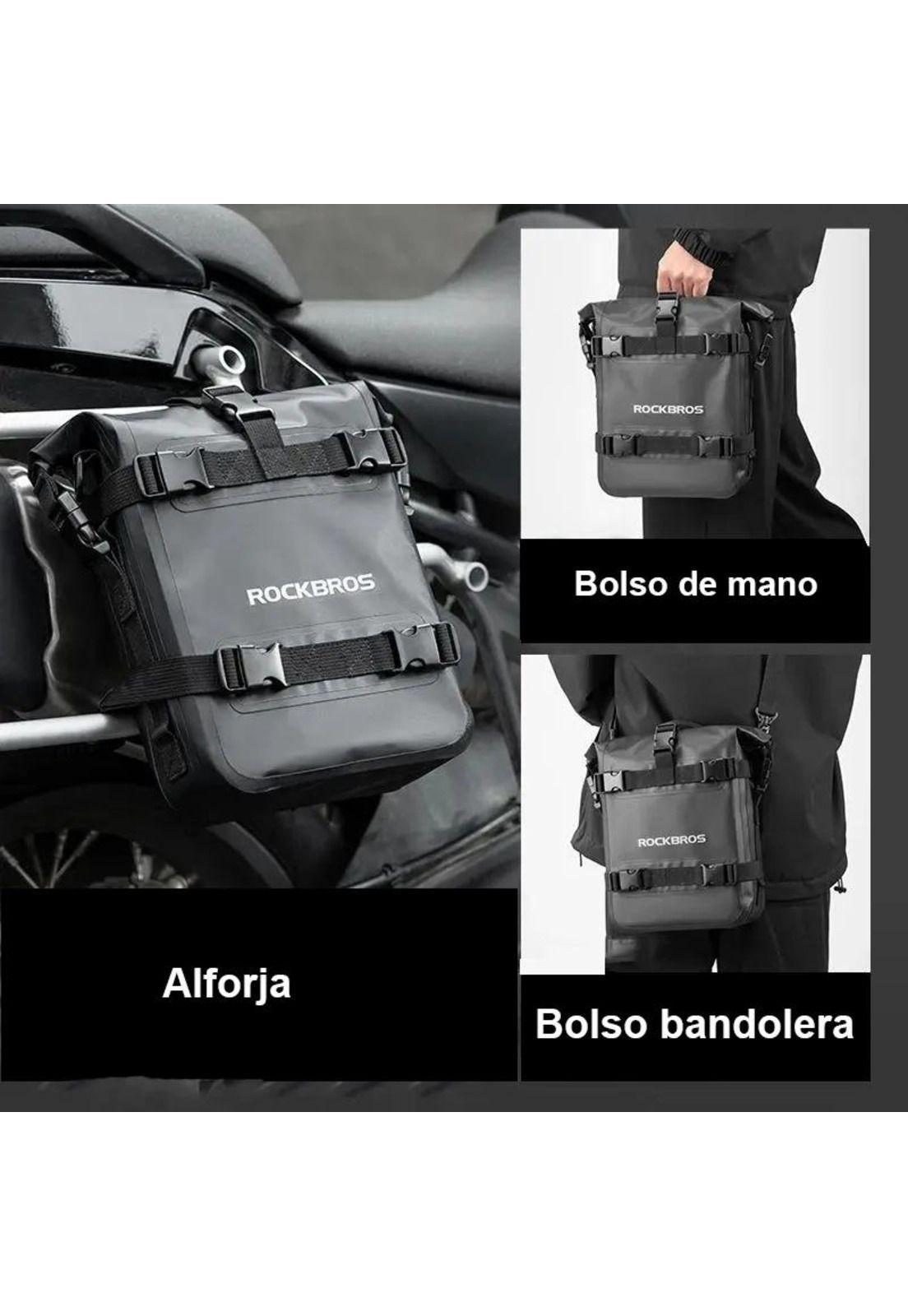 Alforja Rockbros Impermeable 5L Moto y Bolso Bandolera Viaje-7