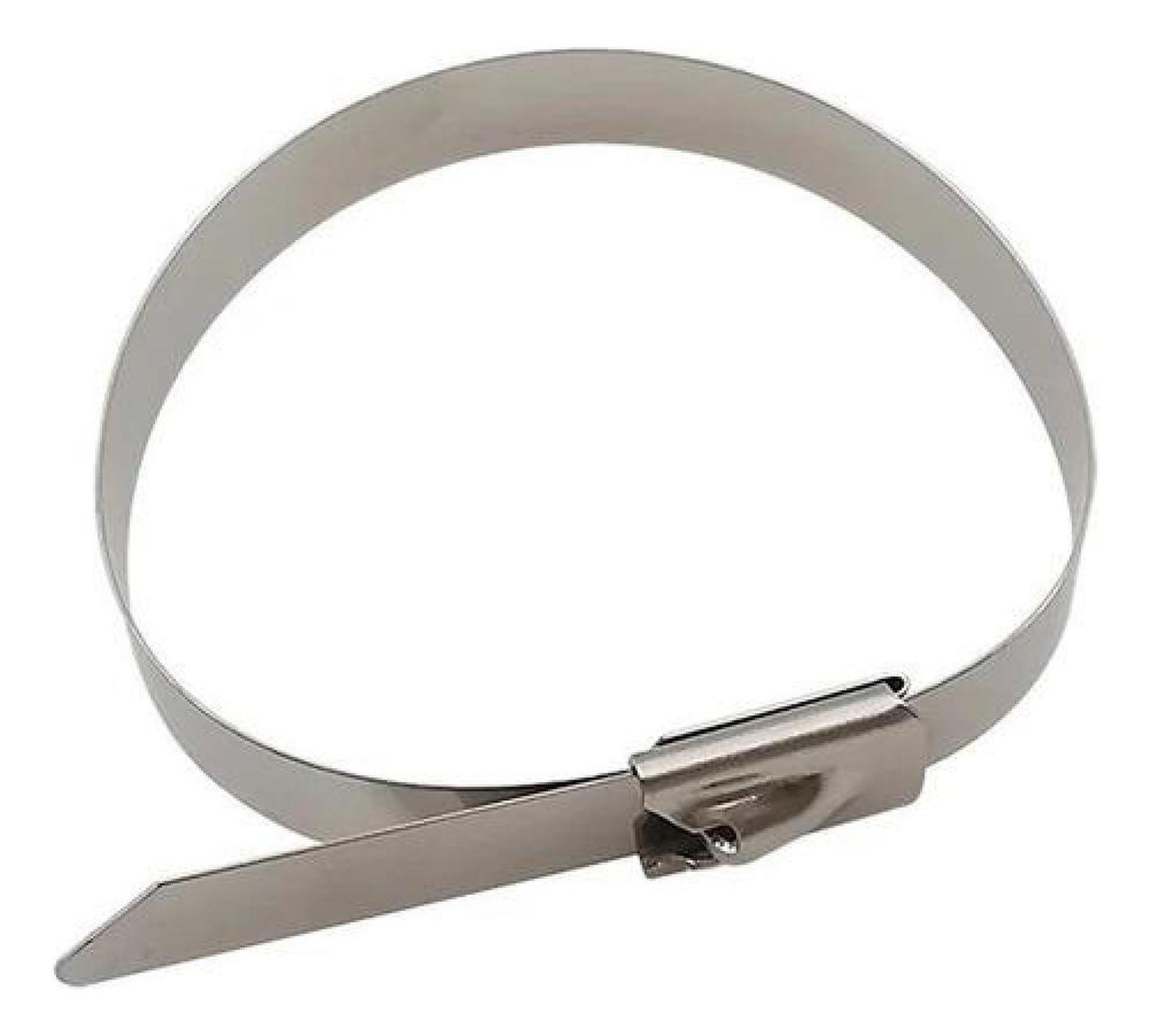 100 Bridas Acero Inoxidable Mètalica Seguridad 4.6x500mm Plateado-4
