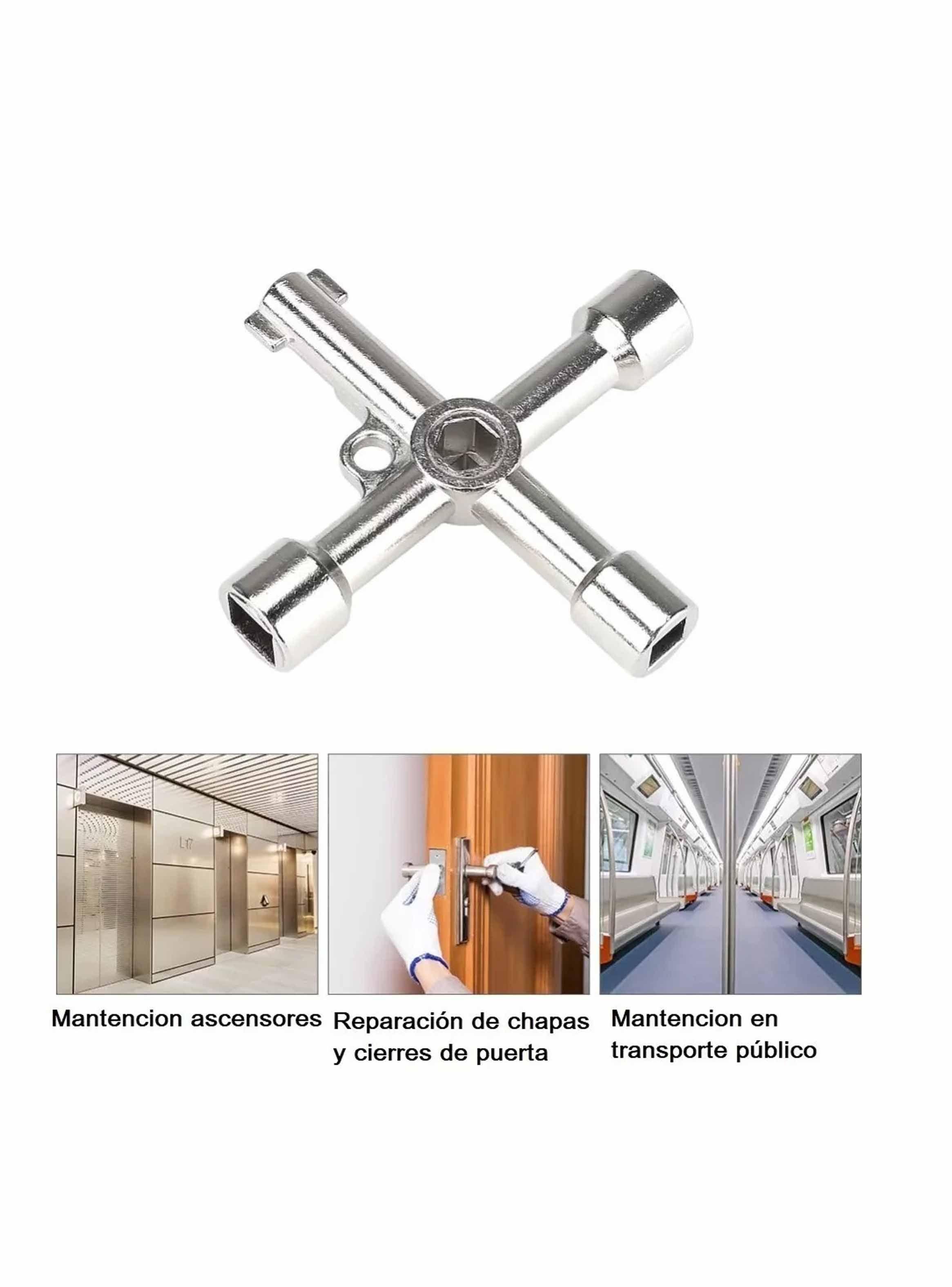 Llave 4 Vías / Cabezas Para Gabinetes Eléctricos Ascensores-2