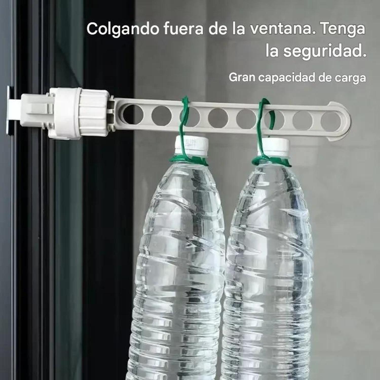 Tendedero Colgador Ropa Ajustable 8 Agujeros Para Ventana-3