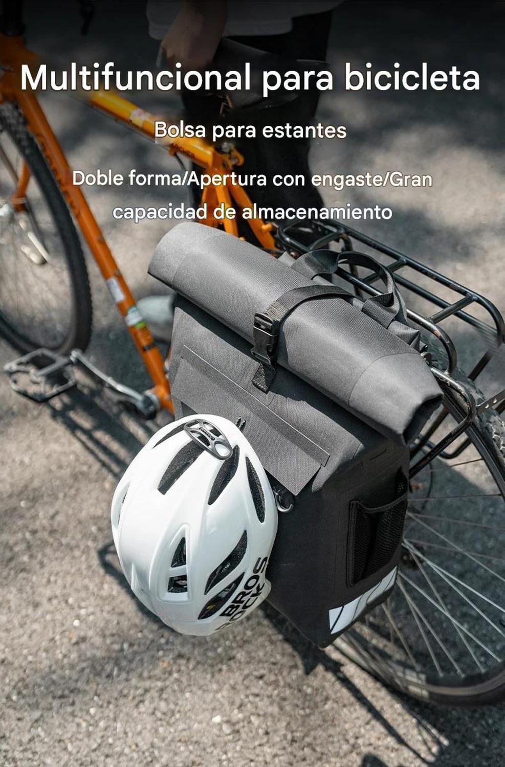 Alforja Bicicleta Rockbros Bolso Parrilla Impermeable 18L-6