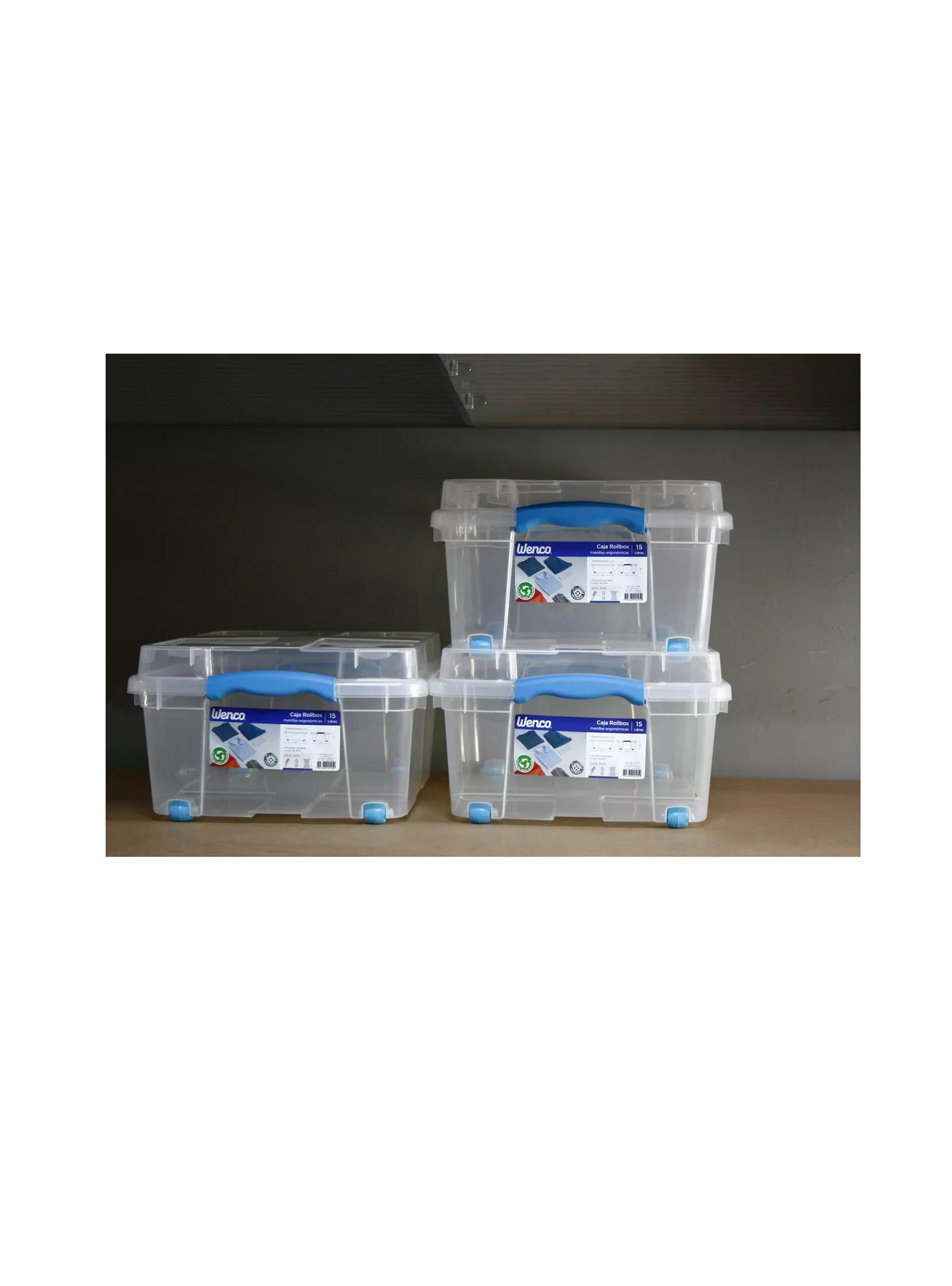 Caja Organizadora 15lts Wenco C/ Ruedas 18x30x40cm-1