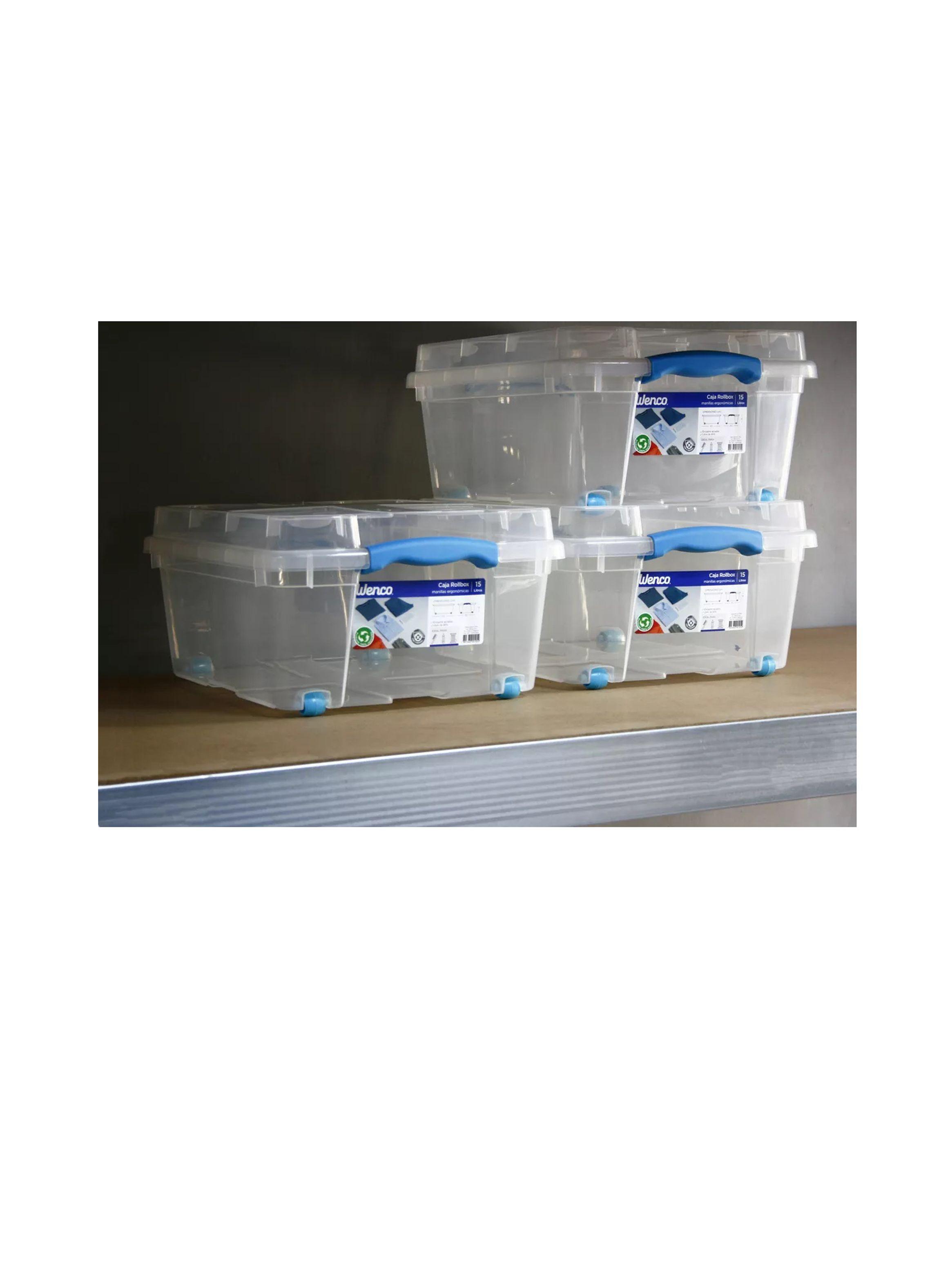 Caja Organizadora 15lts Wenco C/ Ruedas 18x30x40cm-2