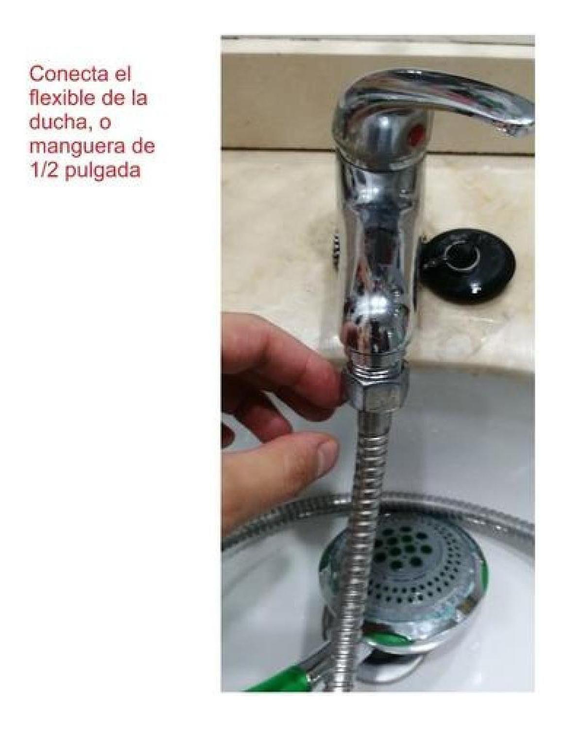 Conector Flexible Ducha - Llave Lavaplatos, 1/2 Adaptador-5
