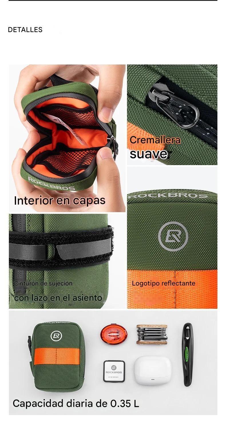 Bolso Bajo Asiento Bicicleta Rockbros Mini Impermeable-5