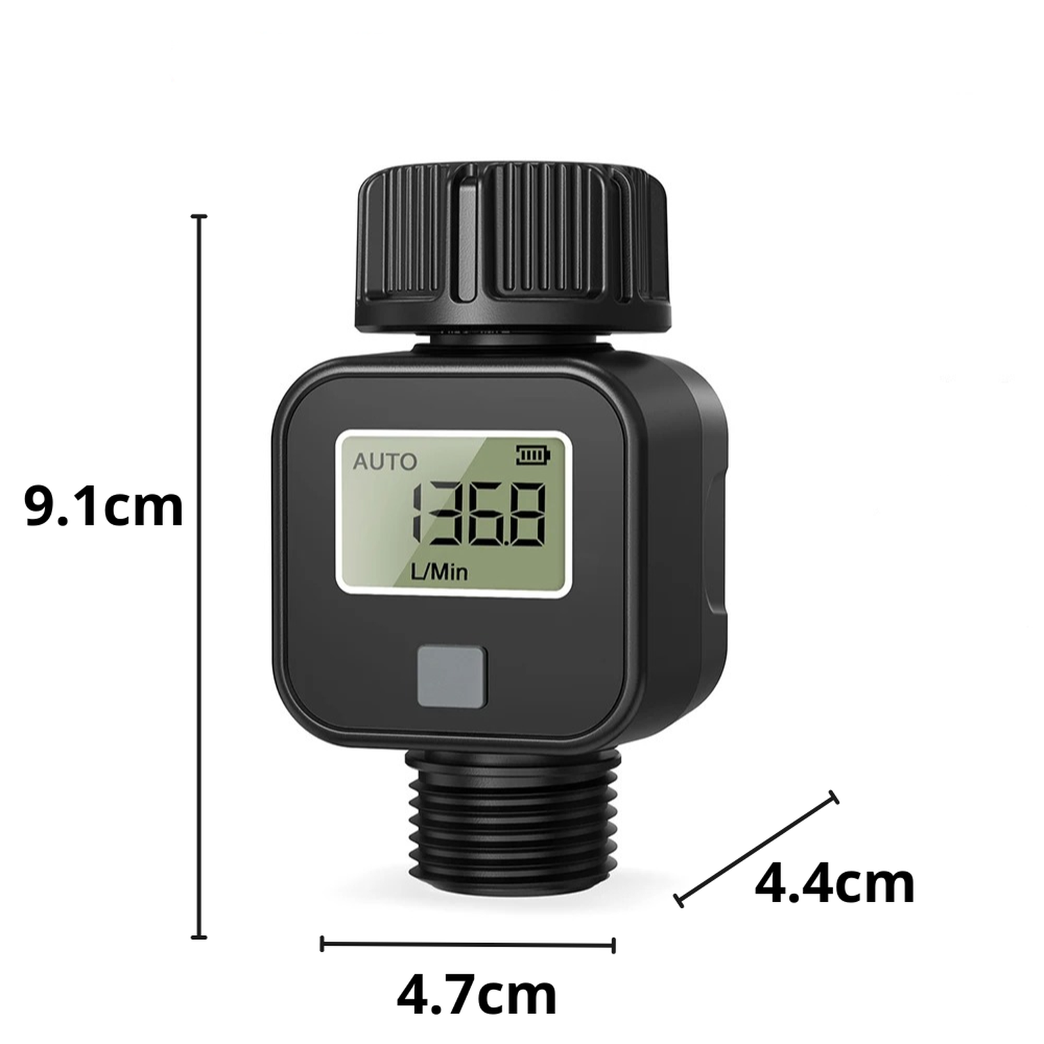 Medidor de Flujo Consumo de Agua Digital IPX6 Manguera-6