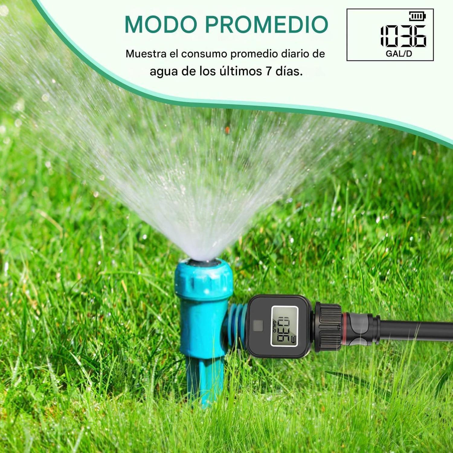 Medidor de Flujo Consumo de Agua Digital IPX6 Manguera-2