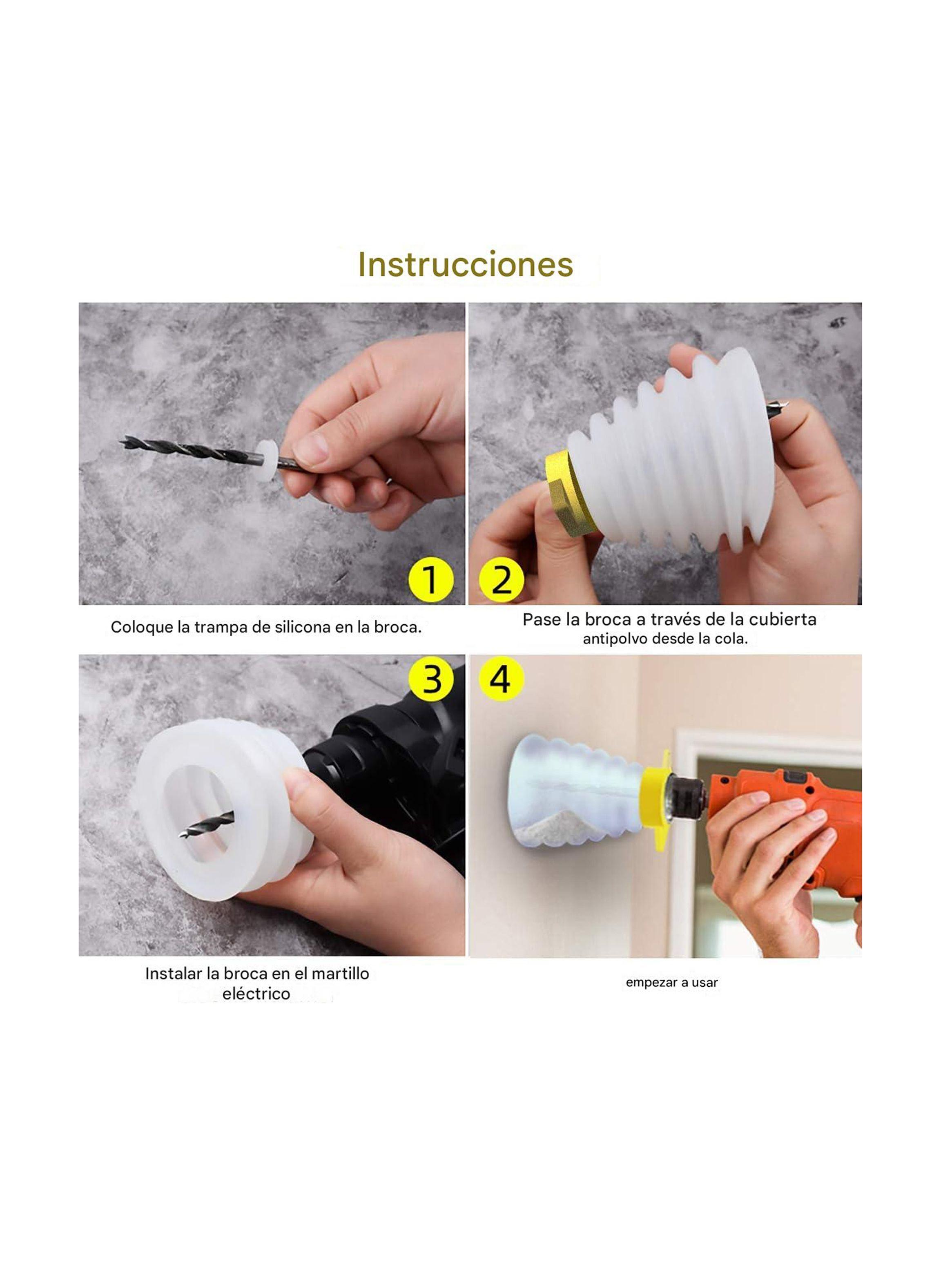 Colector Polvo Aserrin Taladro Eléctrico Silicona Ajustable-2