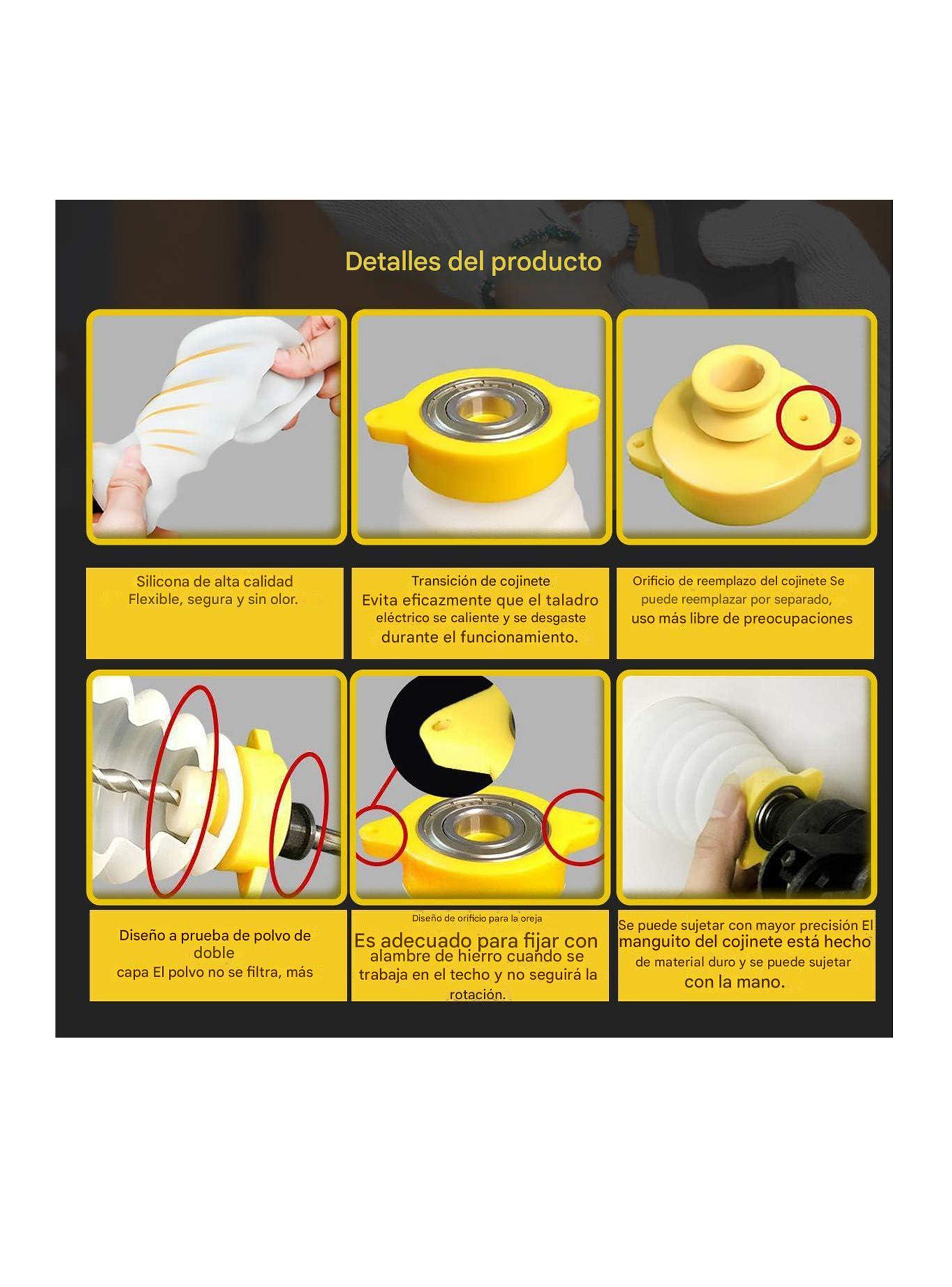 Colector Polvo Aserrin Taladro Eléctrico Silicona Ajustable-3