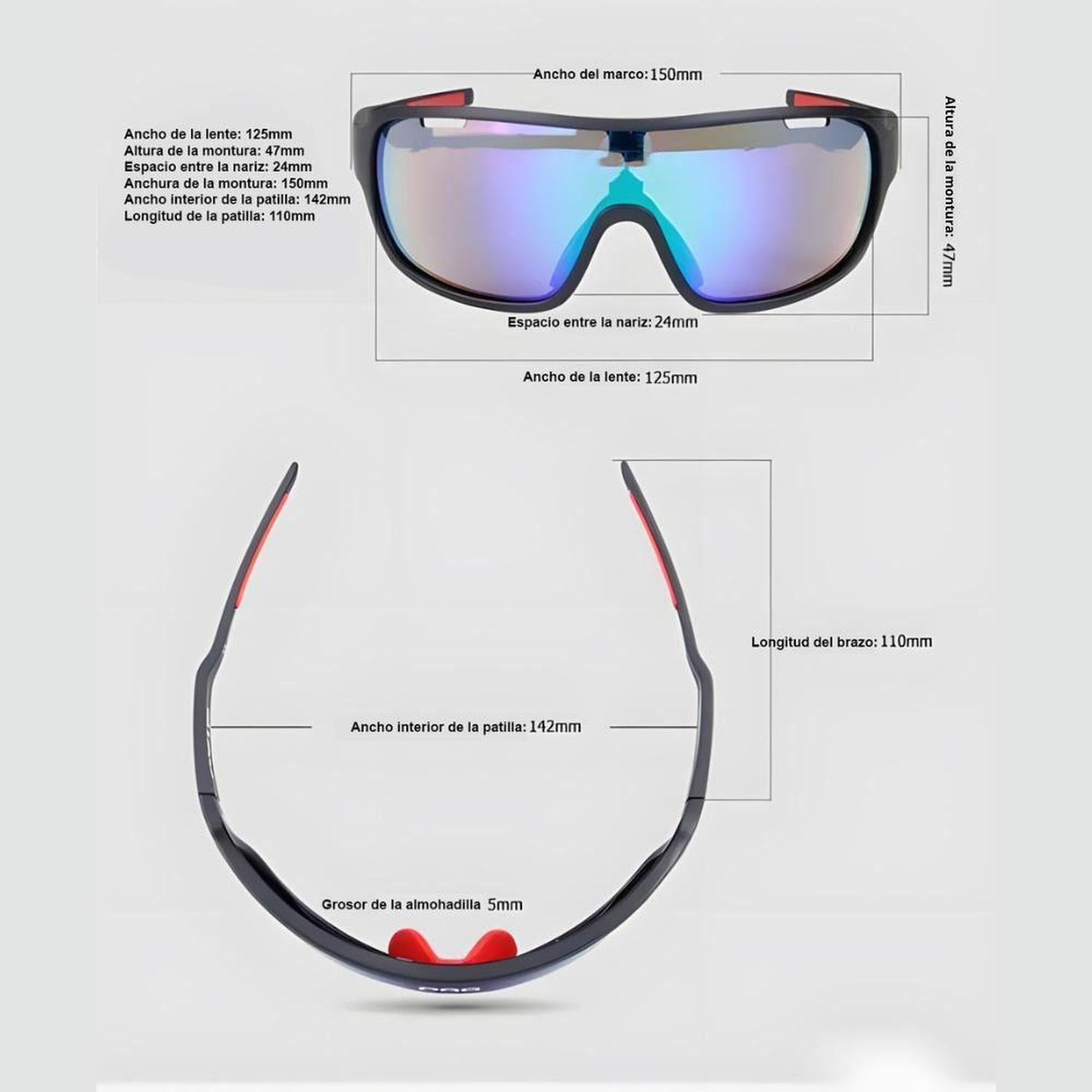 Gafas Infantiles Unisex Ciclismo Infantiles 5 Lentes Uv400 - Purpura, Amarillo, Transparente, Espeja-5