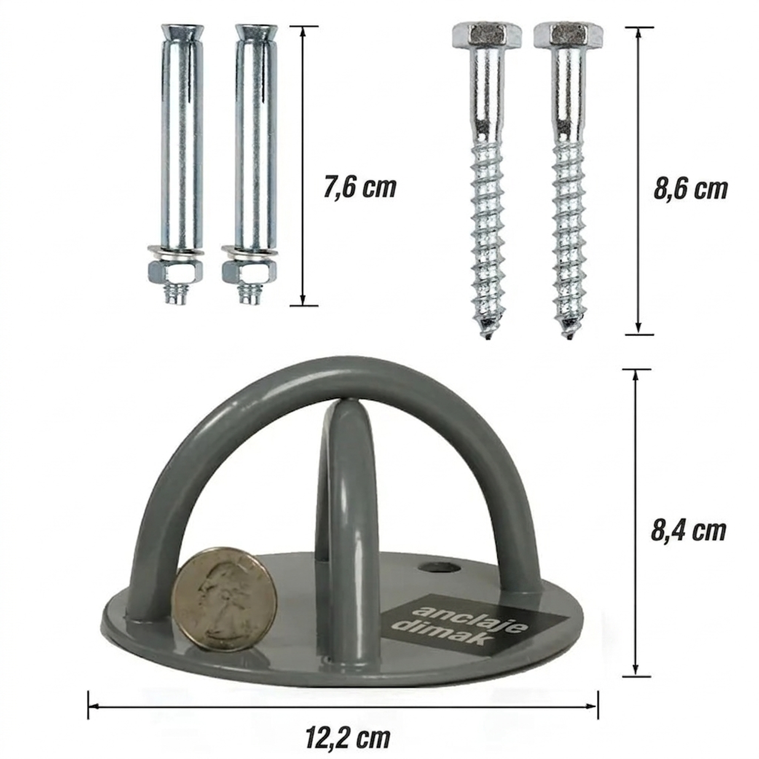 Anclaje De Techo Y Pared Para Trx Saco Boxeo Hamaca-5