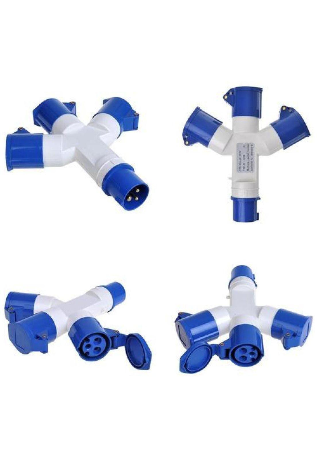 Toma Hembra Enchufe Industrial Derivación Múltiple 220v 2p+t-5