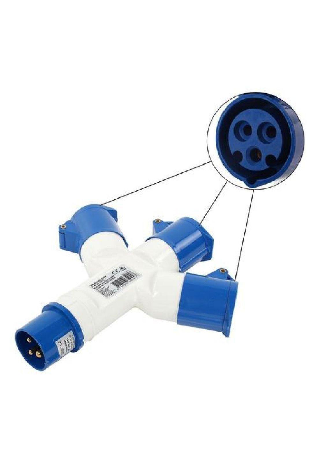 Toma Hembra Enchufe Industrial Derivación Múltiple 220v 2p+t-6