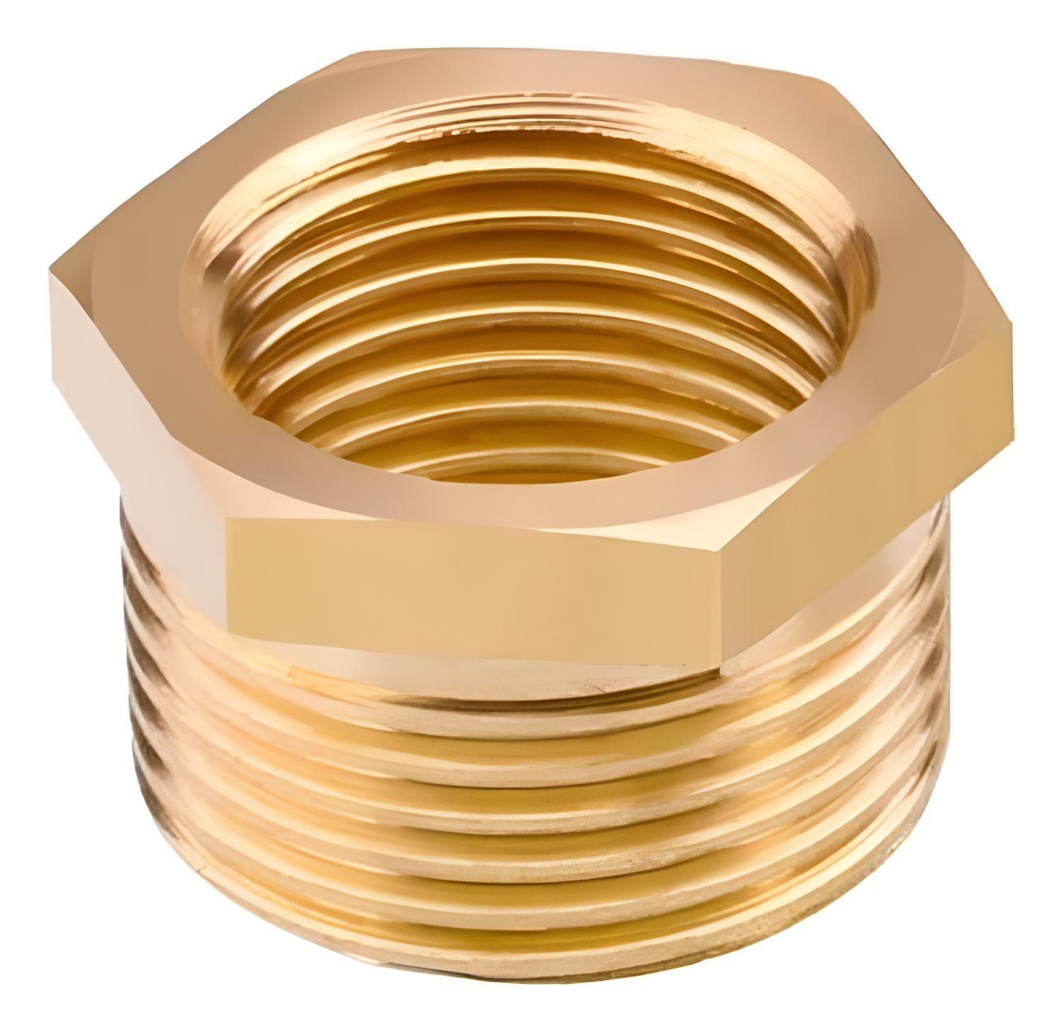 Niple Buje Bushing 1/4 Hi- 1/2 He Conector Bronce Manómetro-0