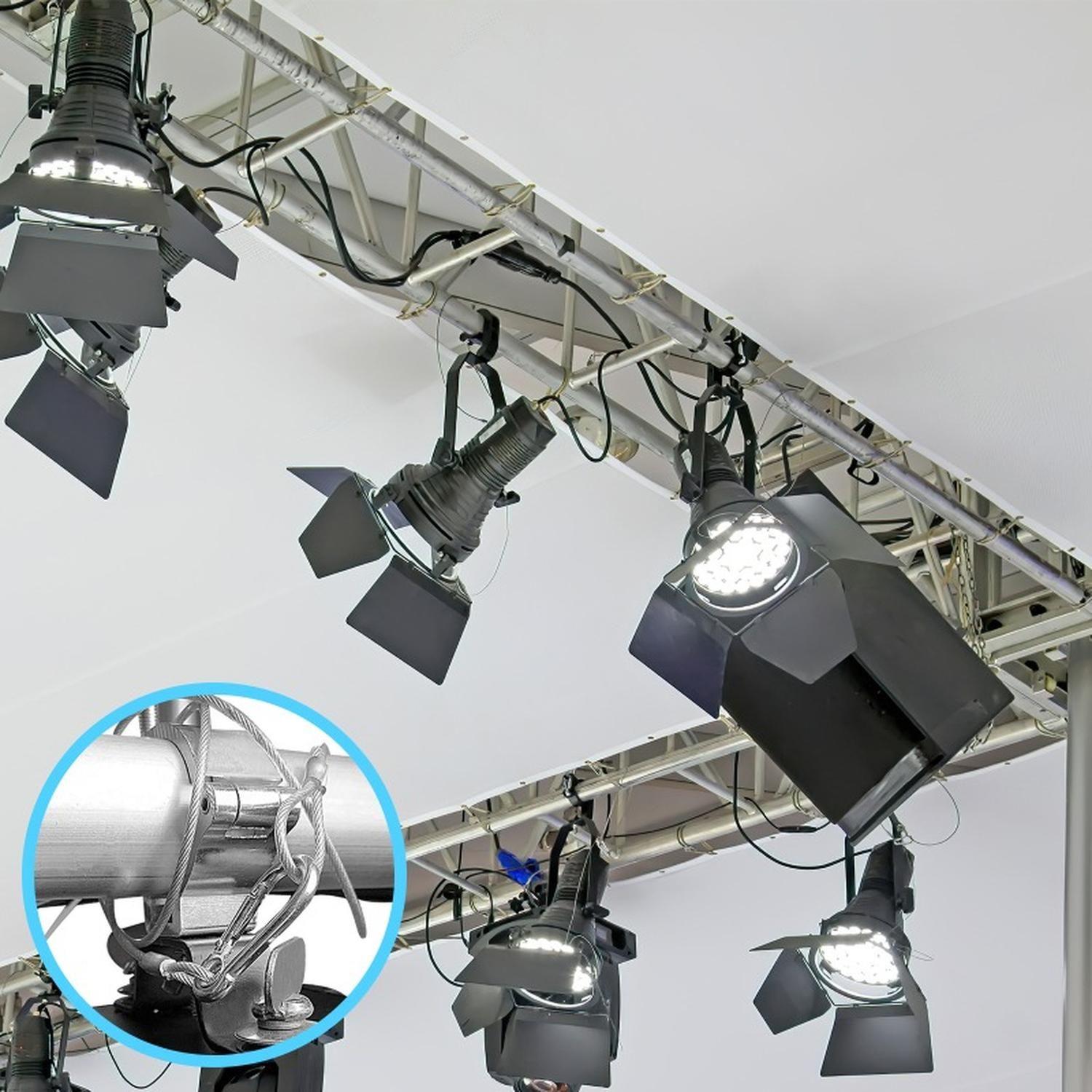 2 Cables Acero Recubierto 45kg Multifunción 1,5 Metros X 3mm-4