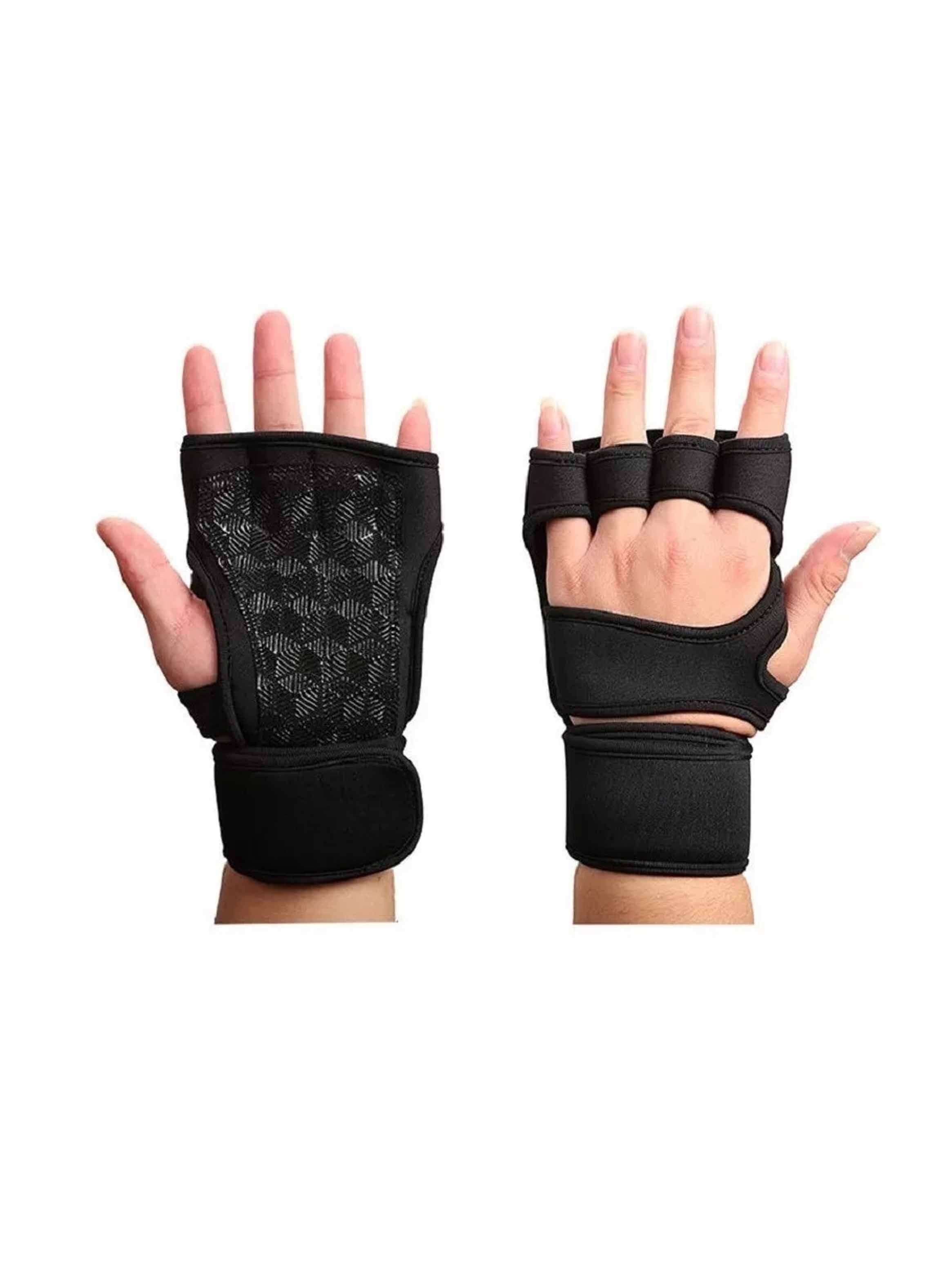 Guantes Calleras Para Pesas, Con Soporte De Muñeca, Gym-5