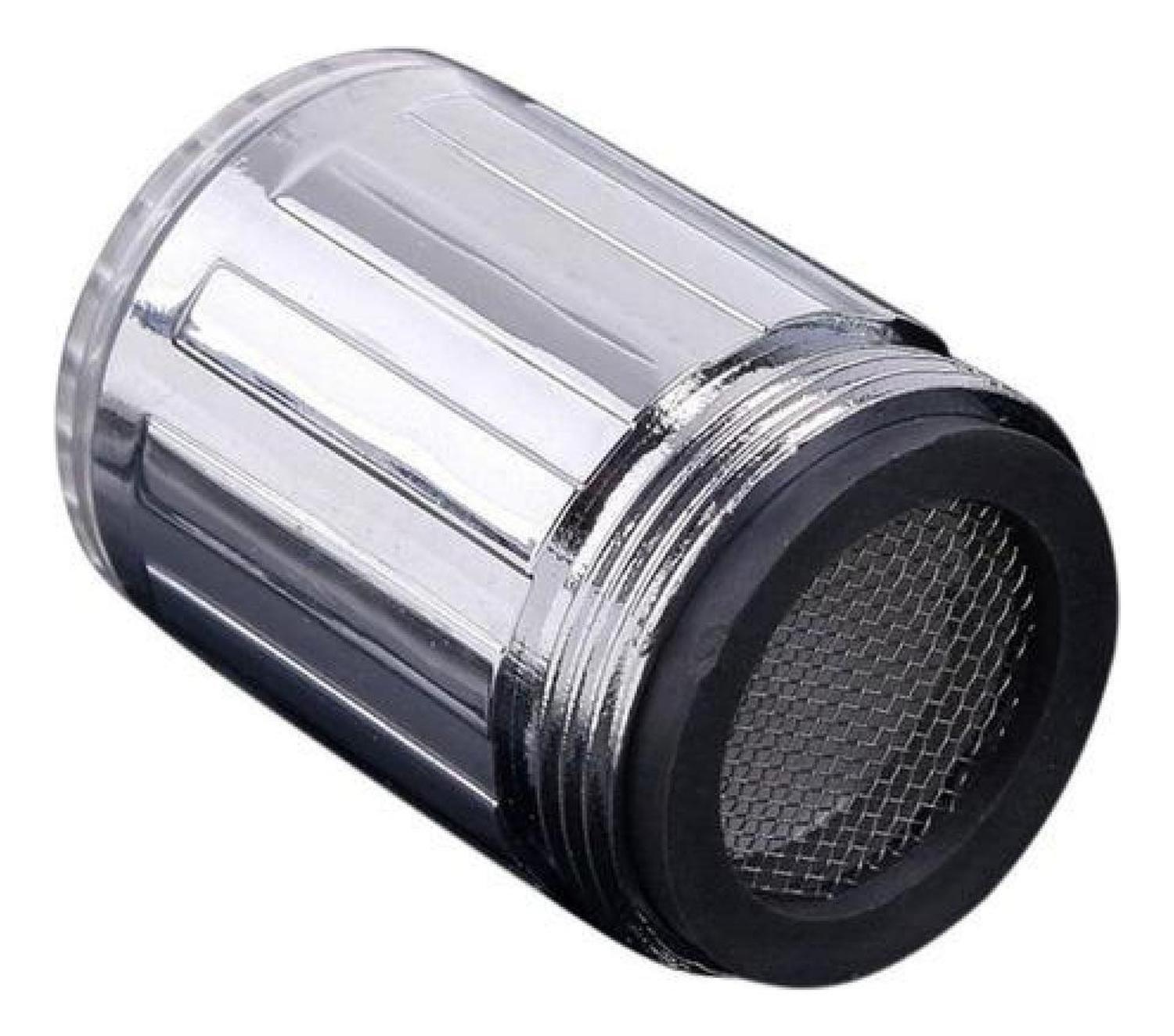 Adaptador De Llave Lavaplatos Luz Led Sensor De Temperatura Blanco-beage Plástico-3